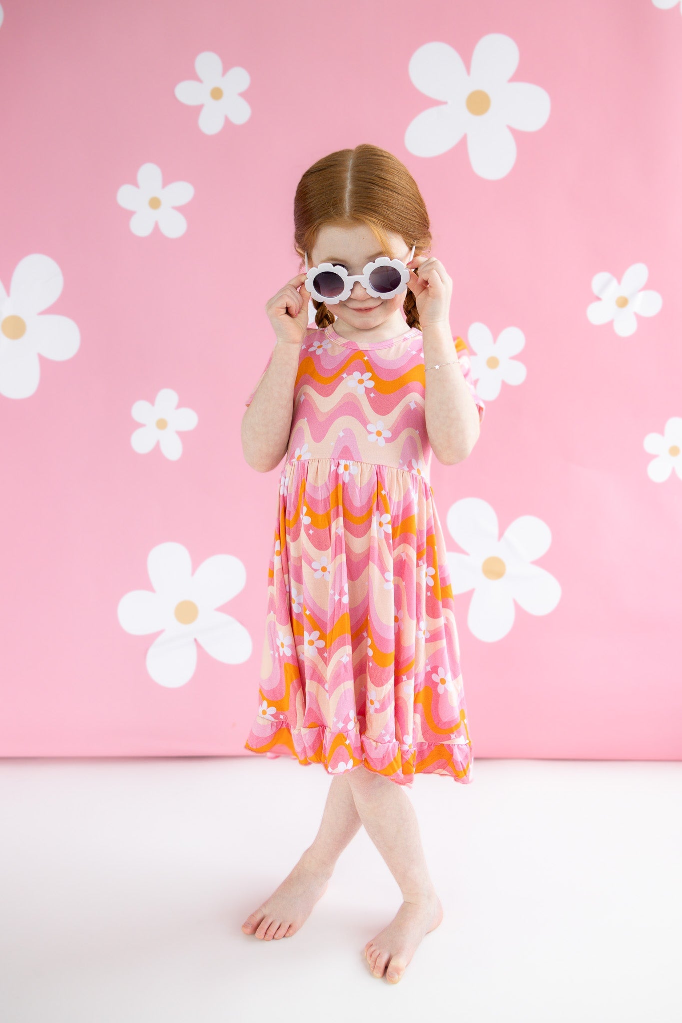 Groovy Floral Dream Ruffle Dress