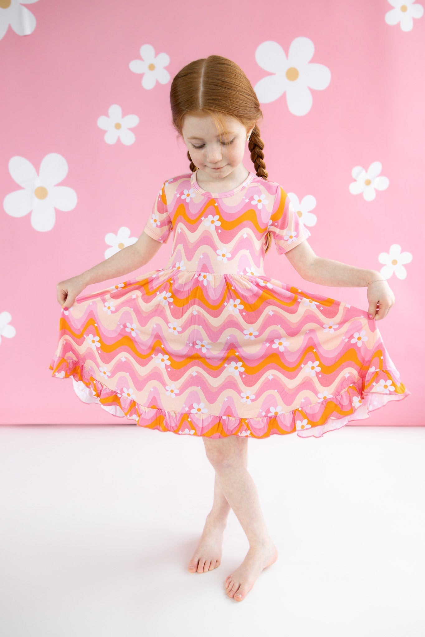 Groovy Floral Dream Ruffle Dress