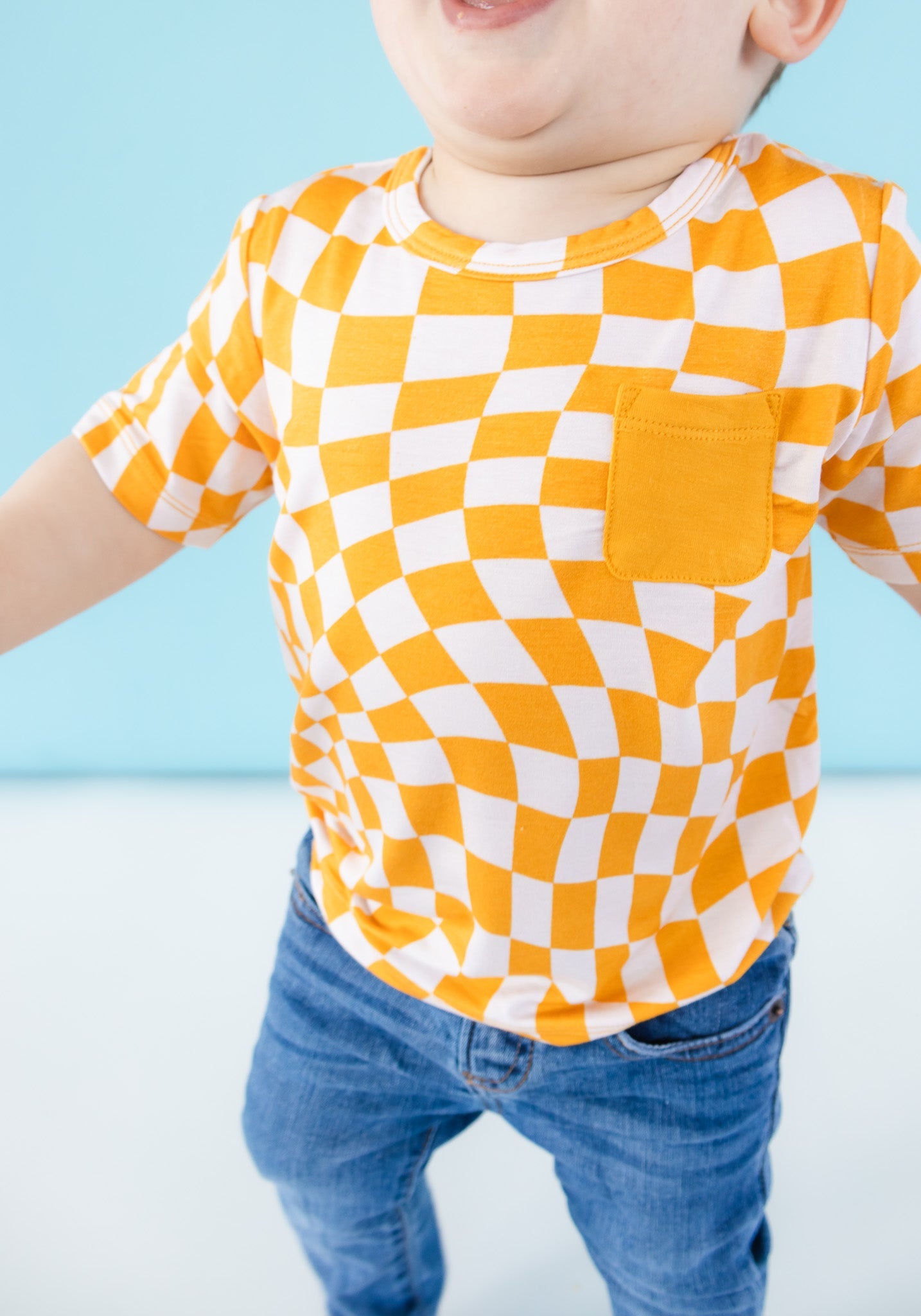 Sunshine Wave Checks Dream Pocket Tee