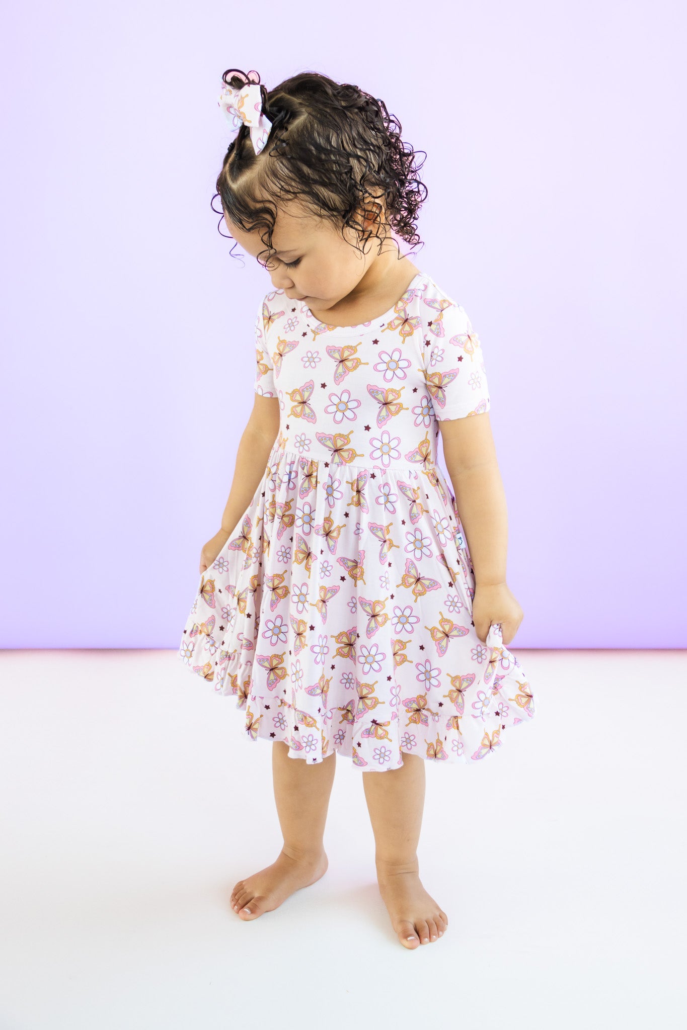 Blossomin' Butterfly Dream Ruffle Dress
