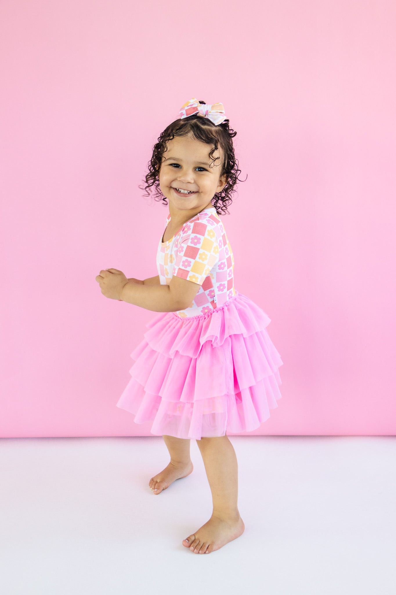 Summer Sunset Checkers Dream Tutu Dress