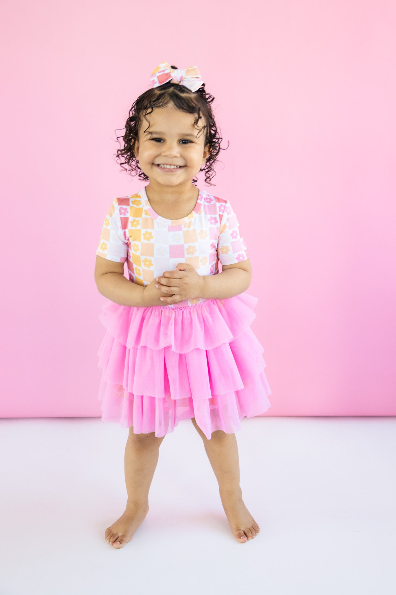 Summer Sunset Checkers Dream Tutu Dress