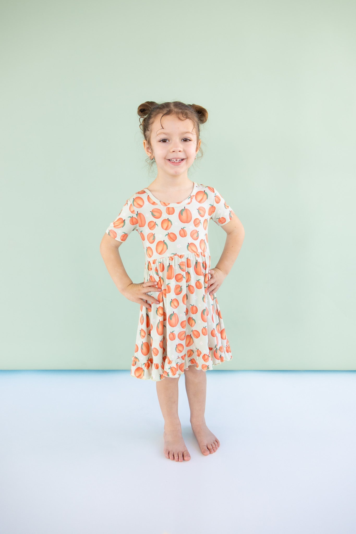 Peachy-keen Dream Ruffle Dress
