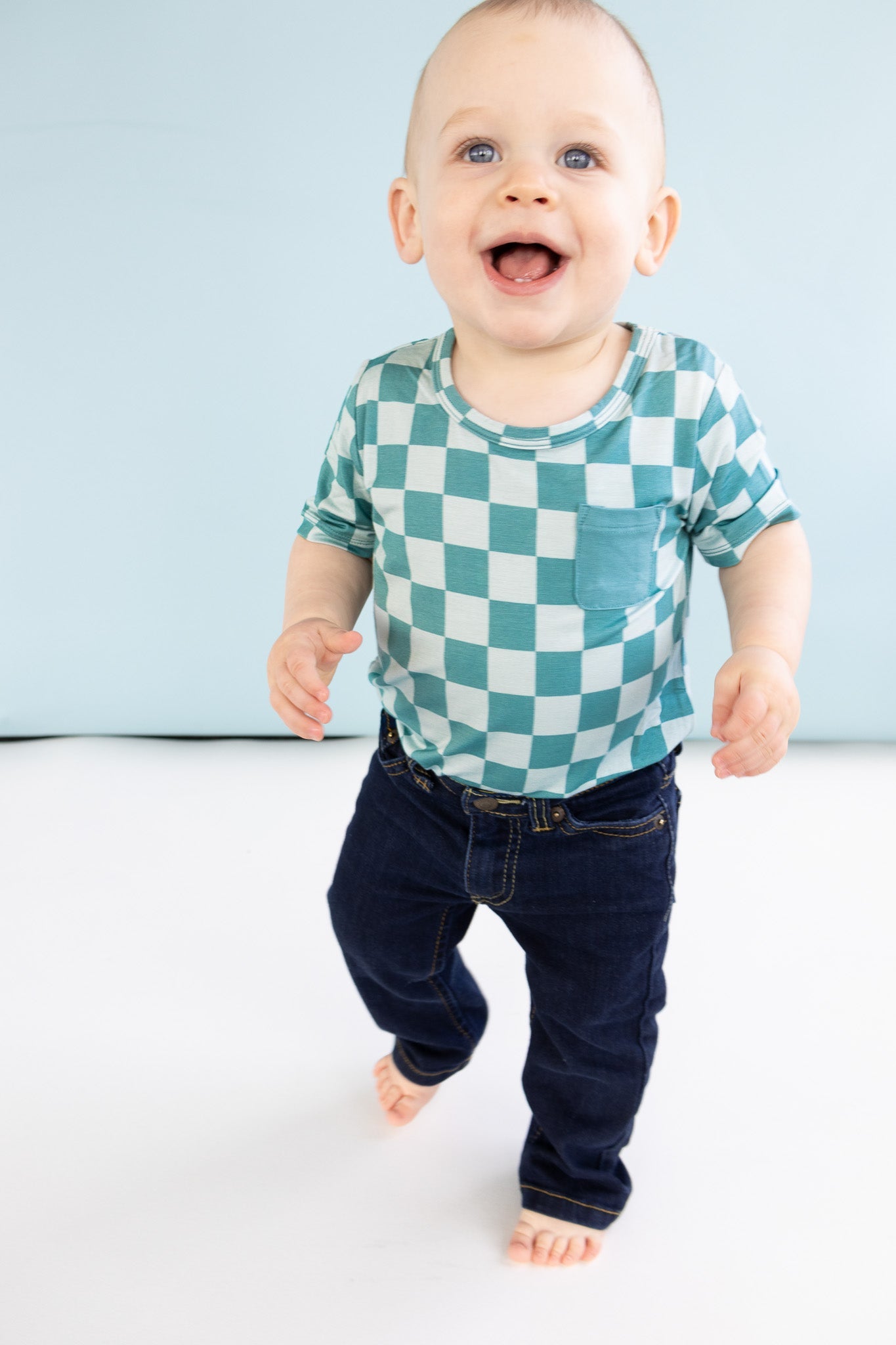 Stormy Checkers Dream Pocket Tee