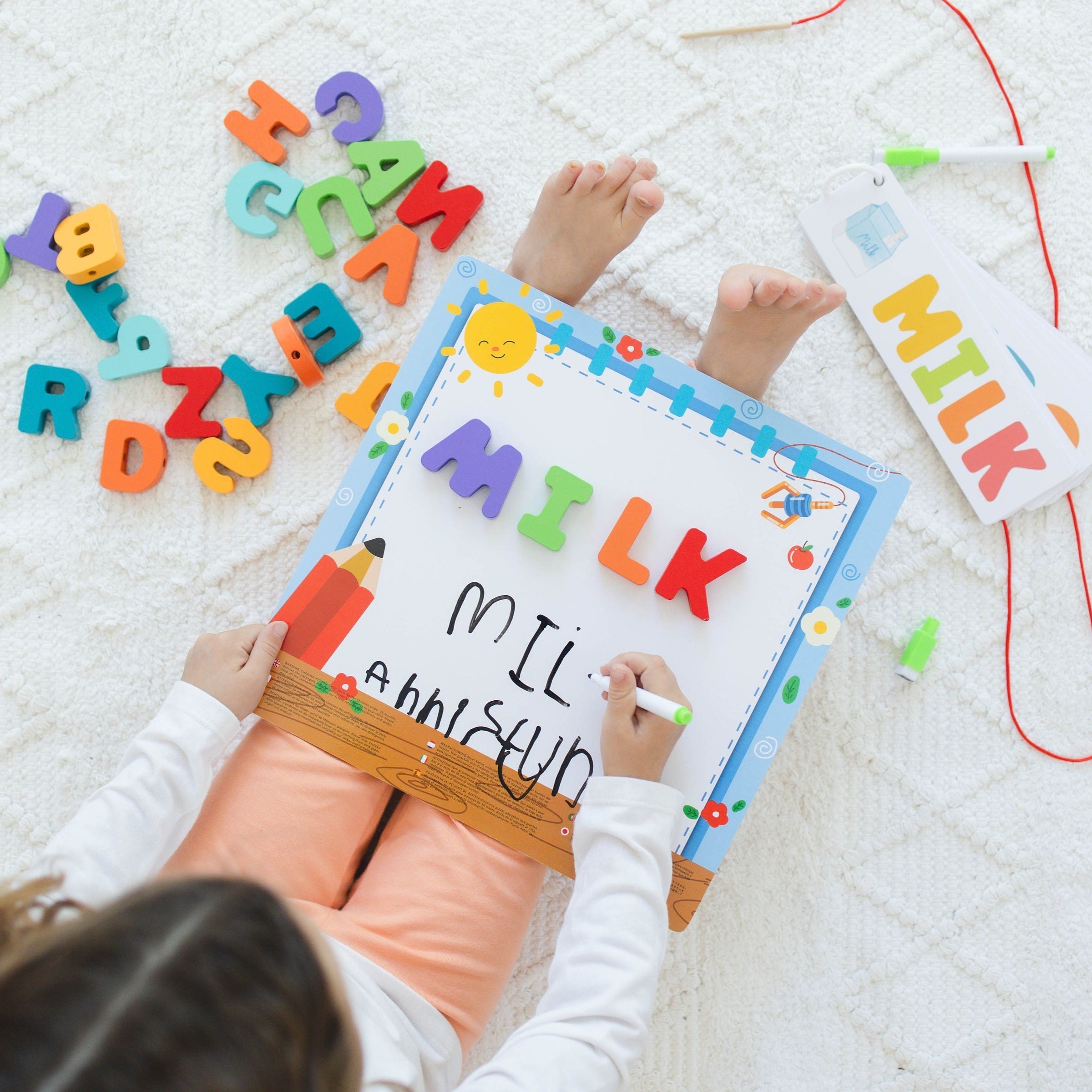 Abc Puzzle Set With Flashcards + Whiteboard