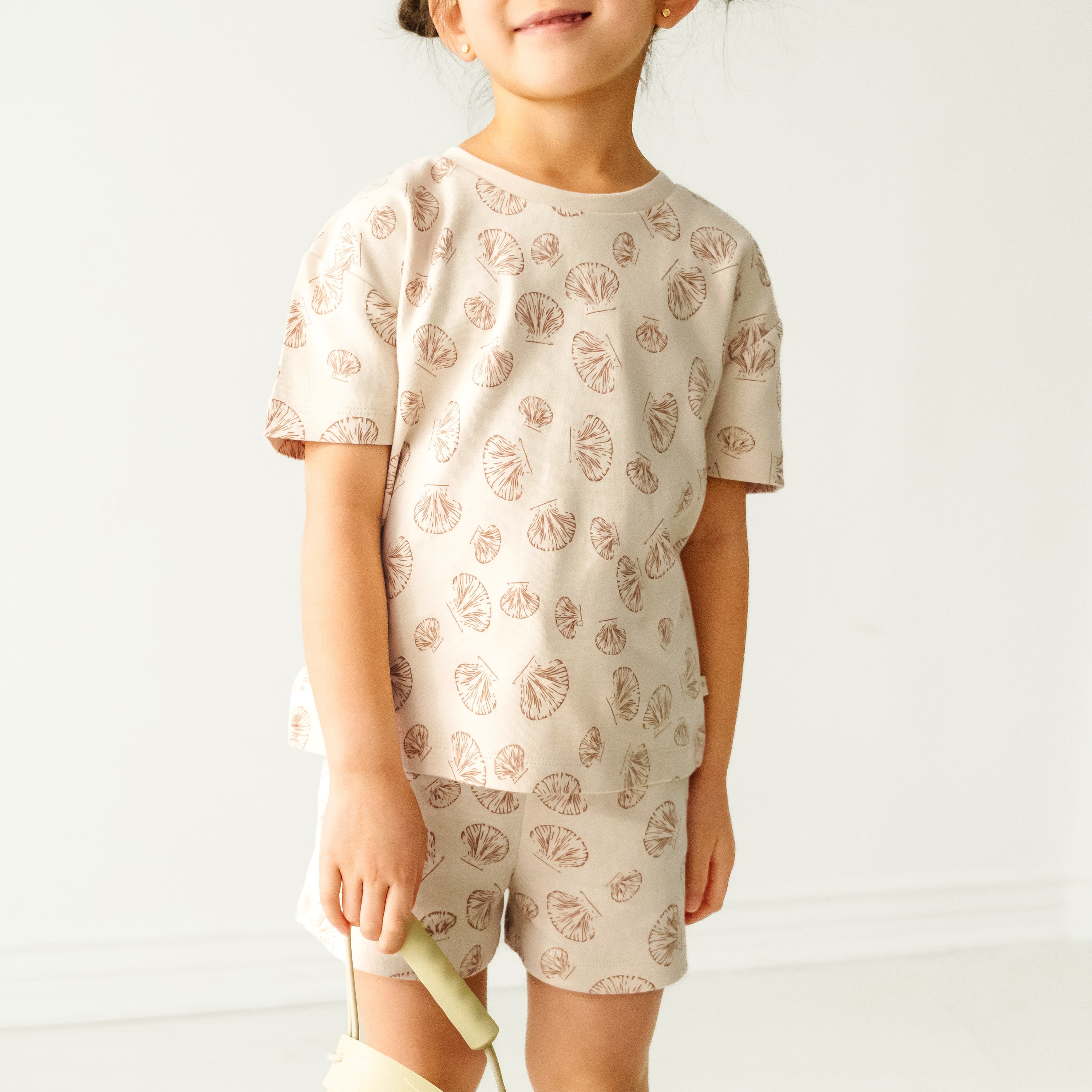 Organic Tee And Shorts Set - Seashells