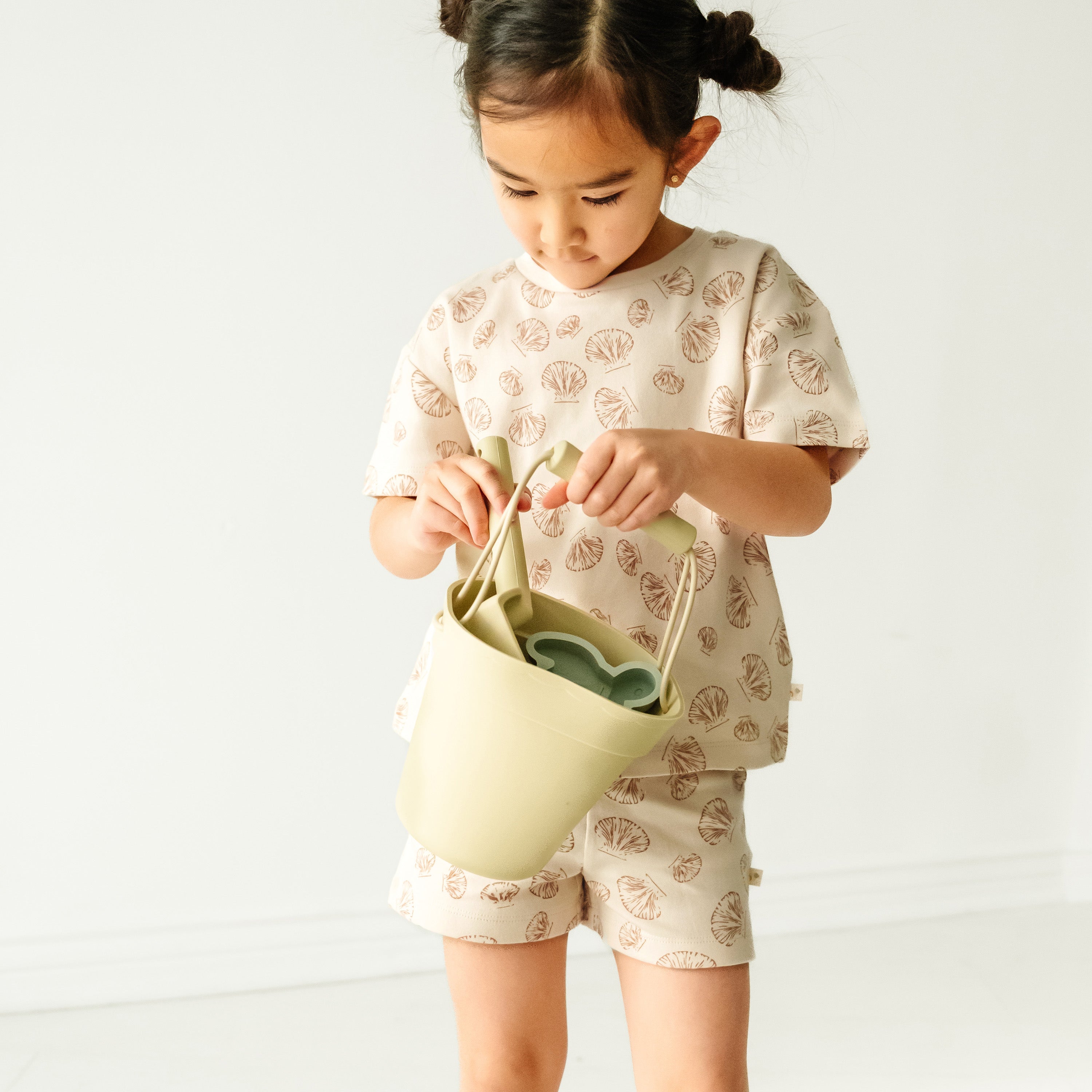 Organic Tee And Shorts Set - Seashells