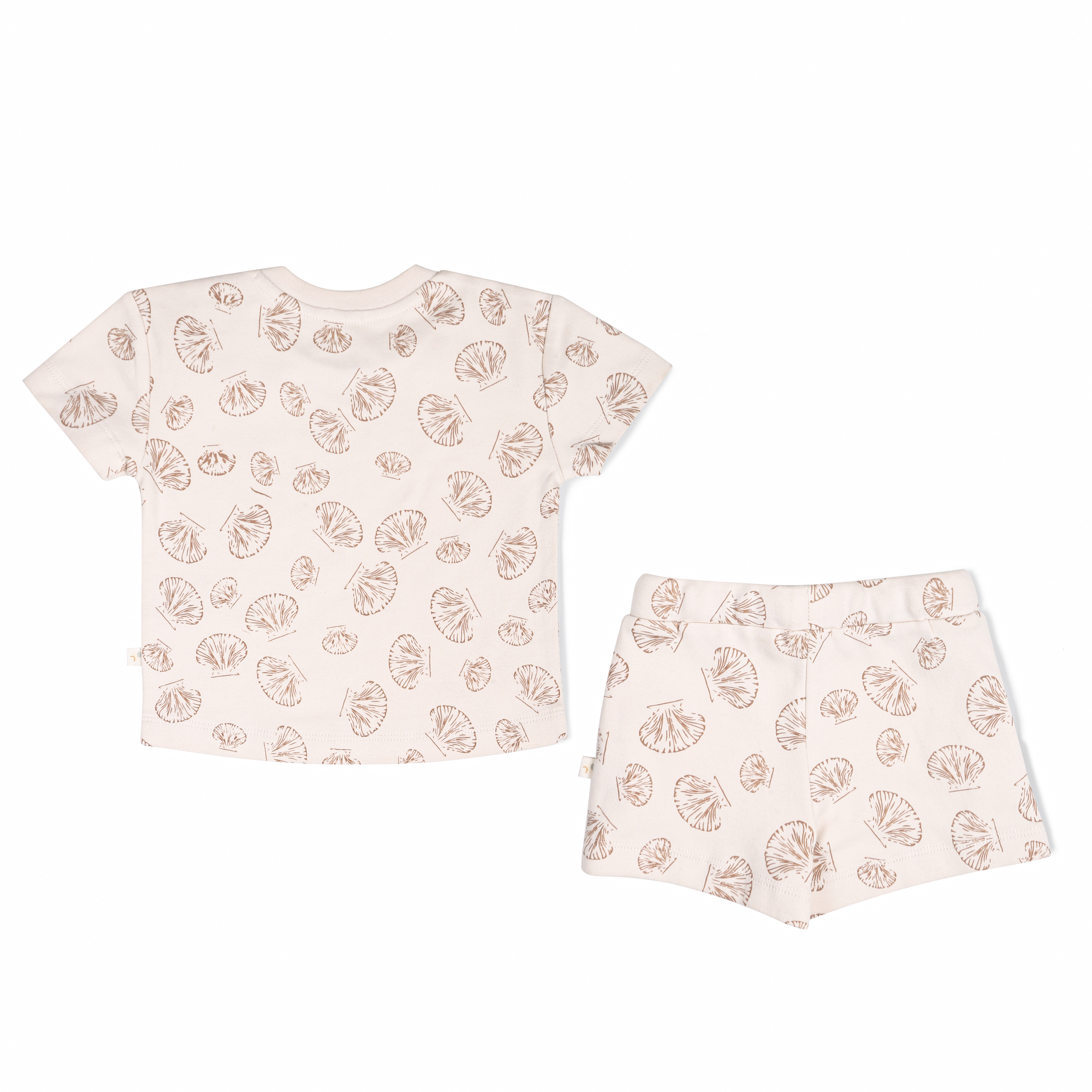 Organic Tee And Shorts Set - Seashells