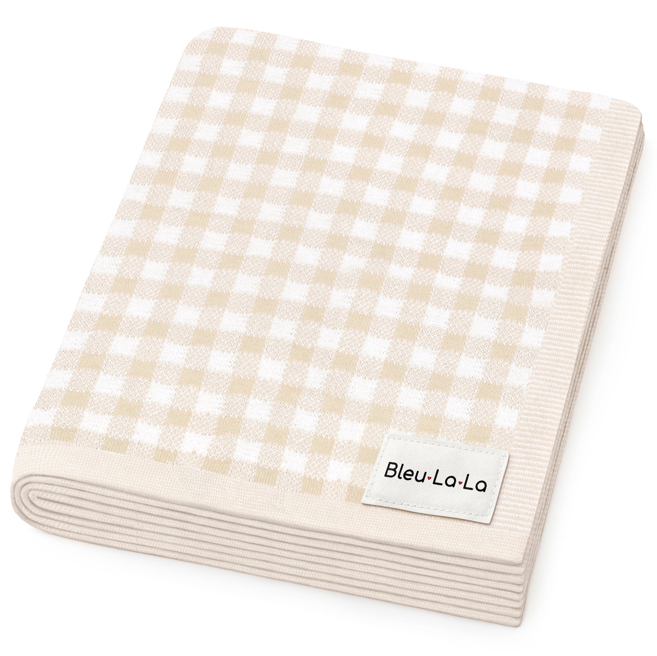 Checkered Knit Baby Blanket