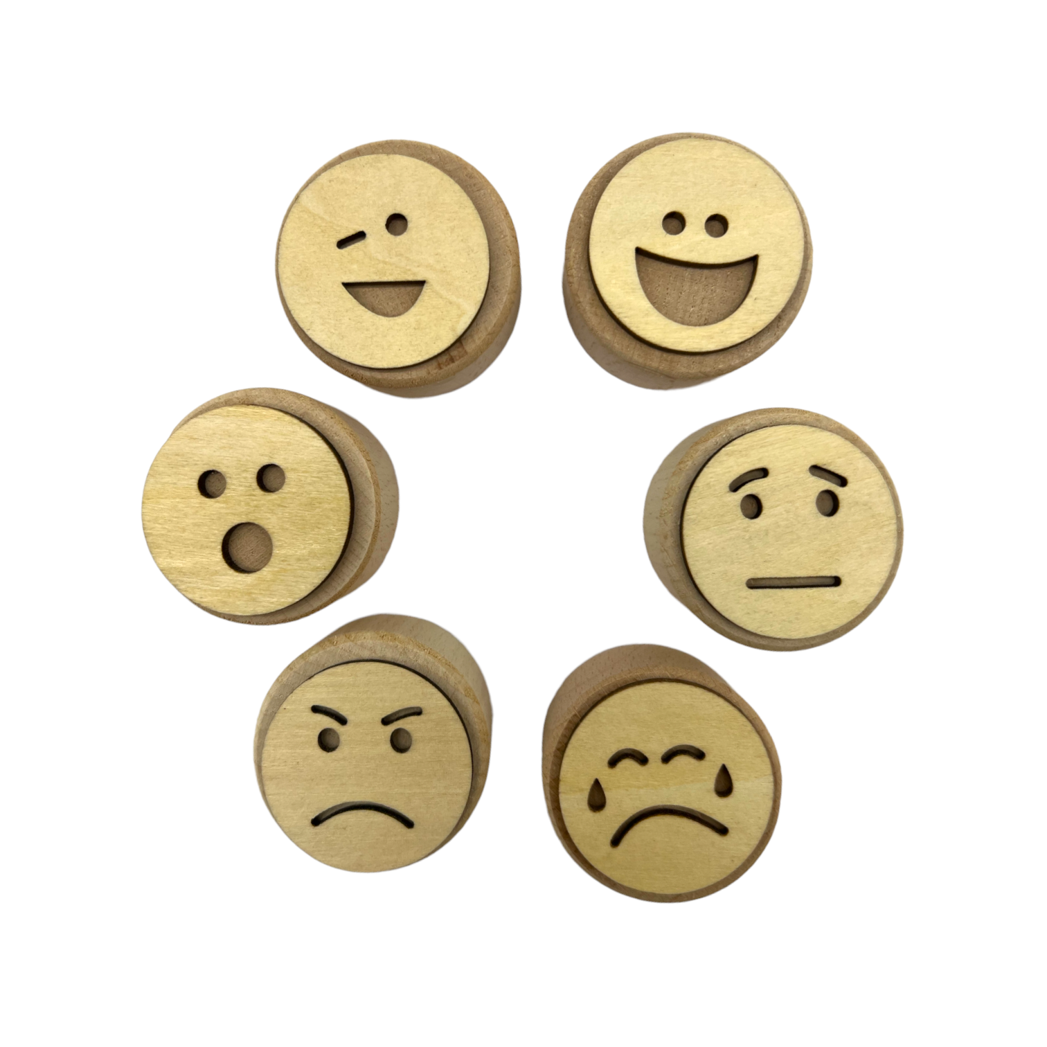 **pre-order (ships In 3-4 Weeks)**wooden Playdough Stampers Set