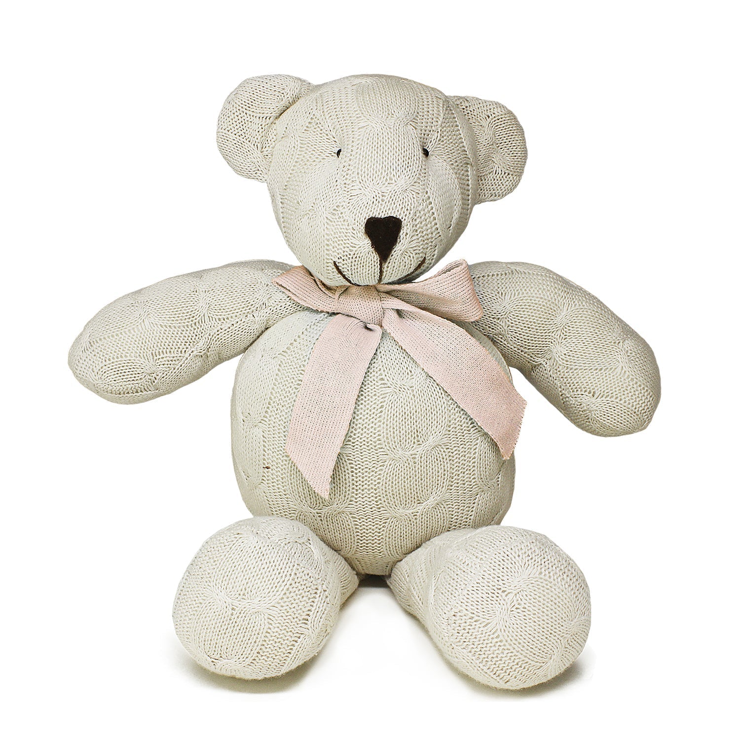 Plush Cable Knit Teddy Bear Classic