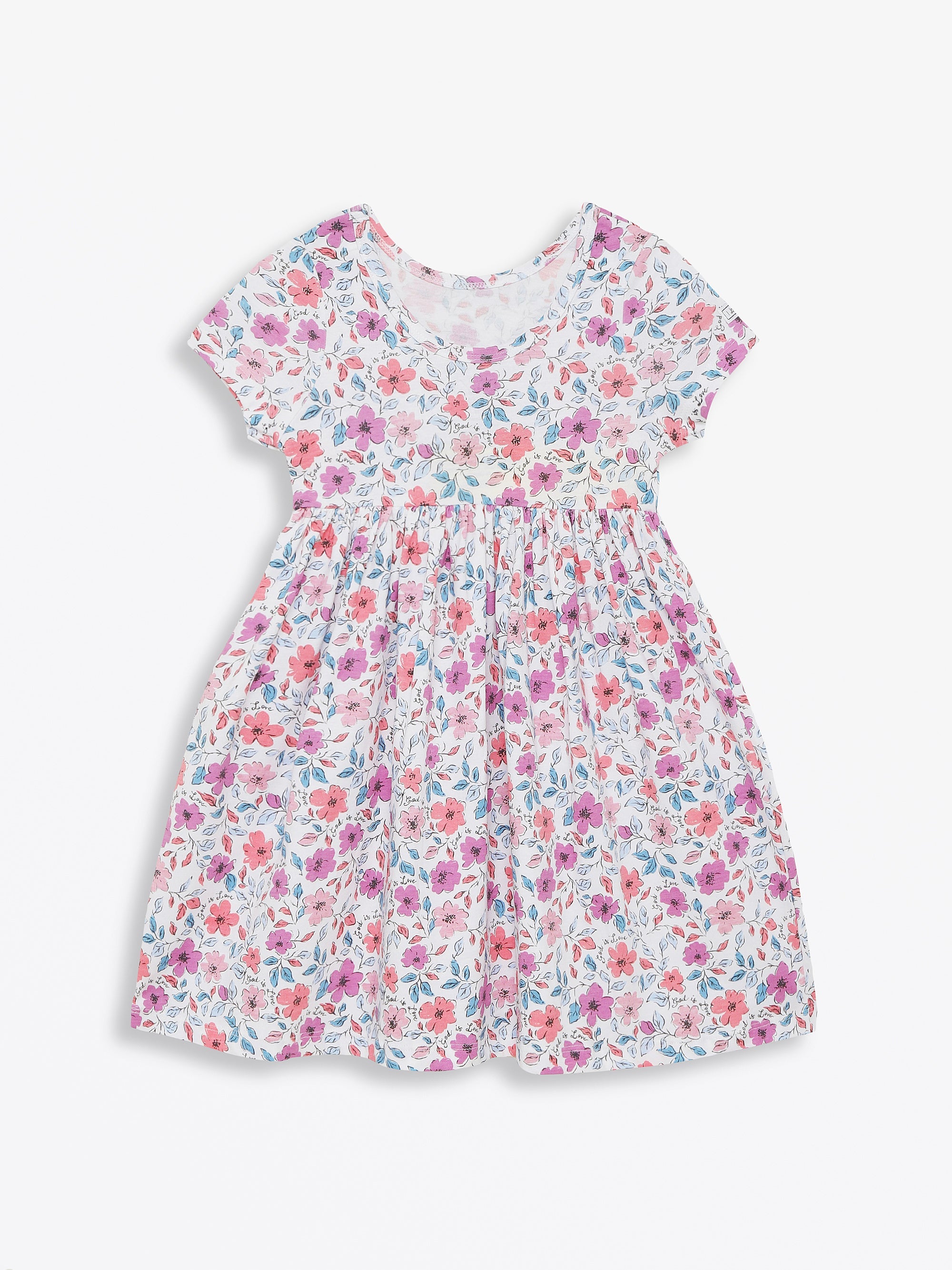 God Is Love Short Sleeve Twirl Dress Cotton