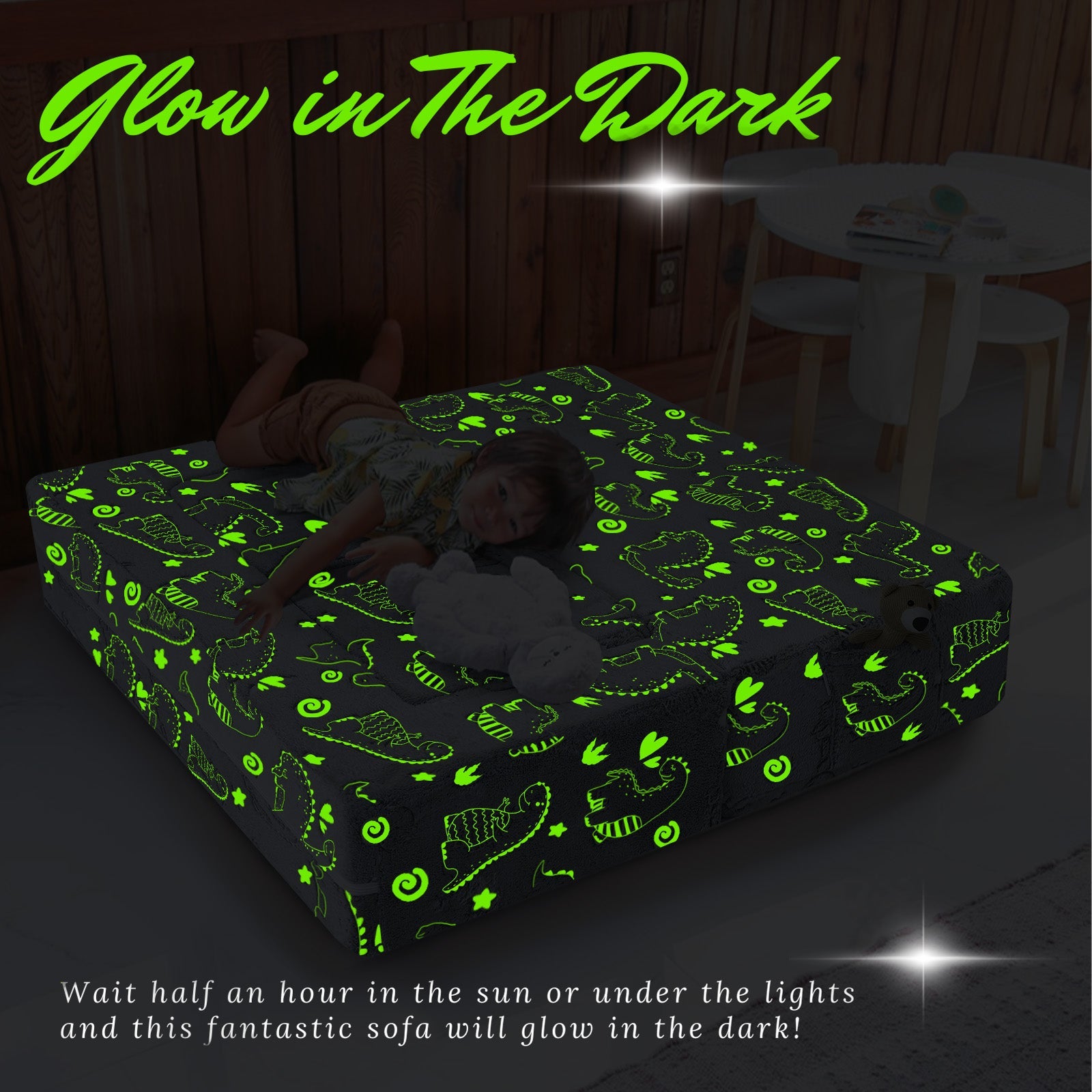 Convertible Kids Modular Couch-glow Pattern