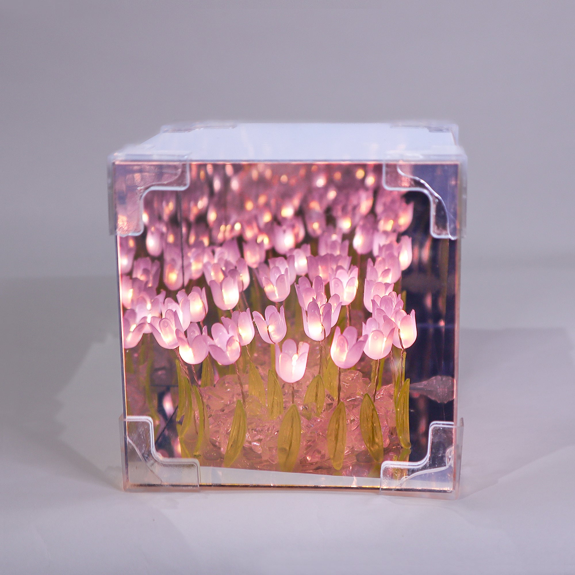 Tulip Mirror Led Night Light - Purple