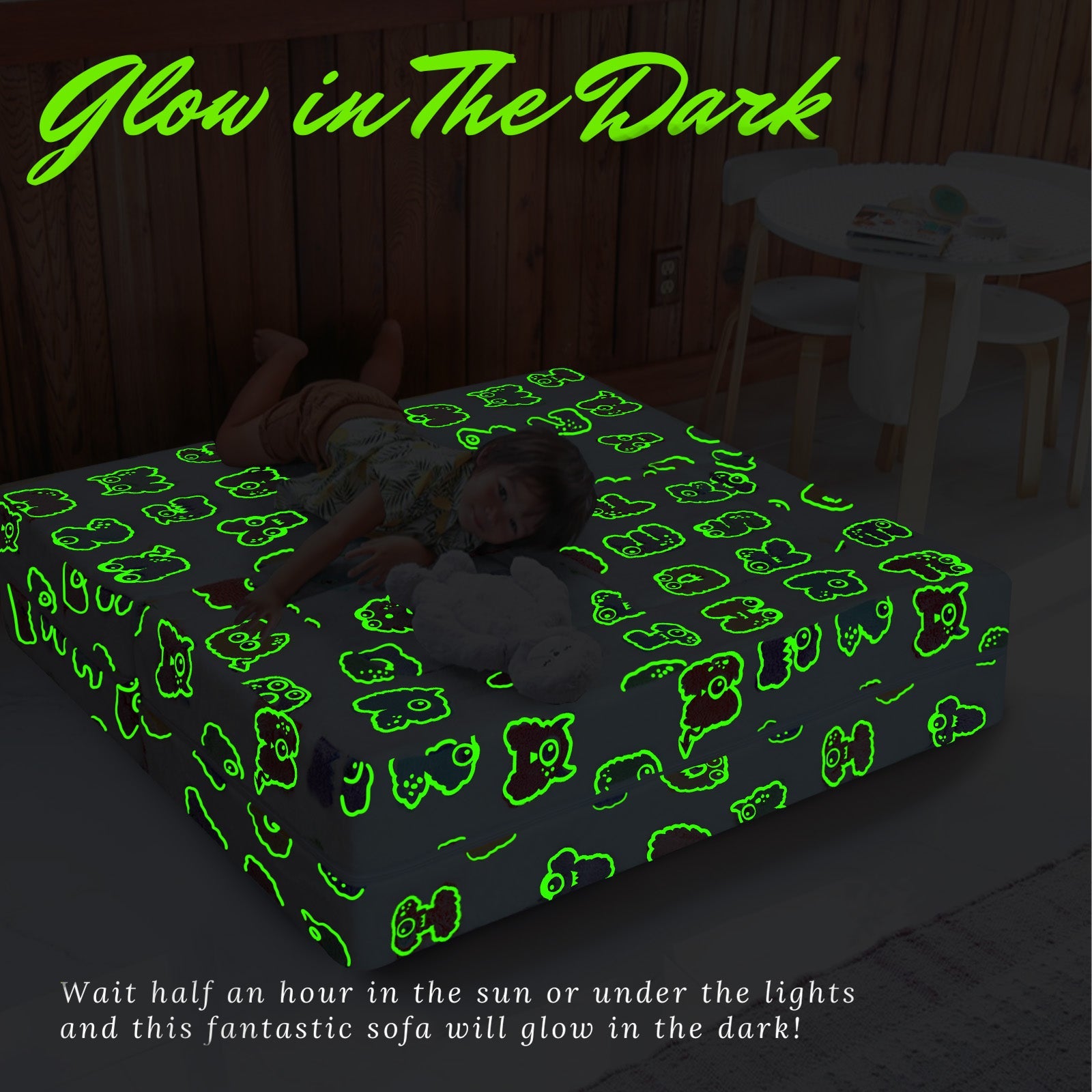 Convertible Kids Modular Couch-glow Pattern