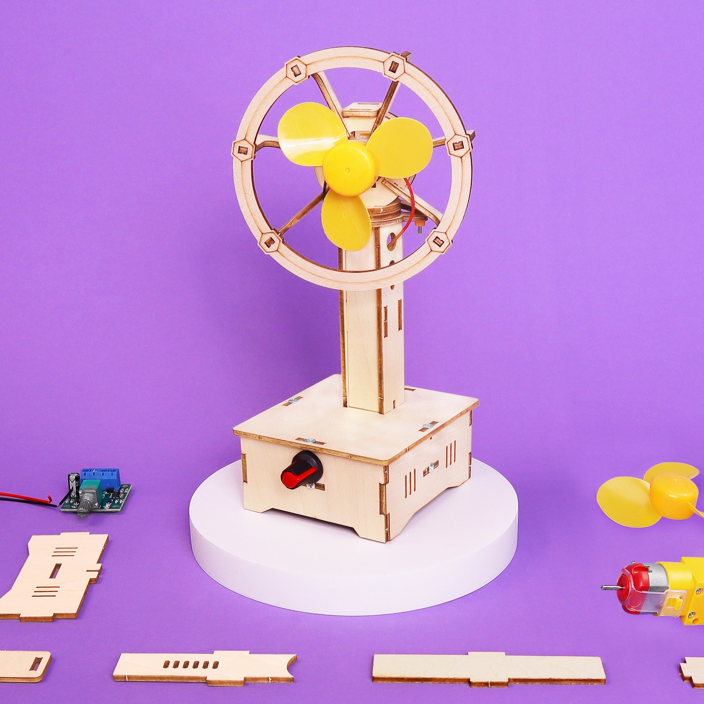 Variable Speed Oscillating Fan Diy Kit, Educational Stem Toy