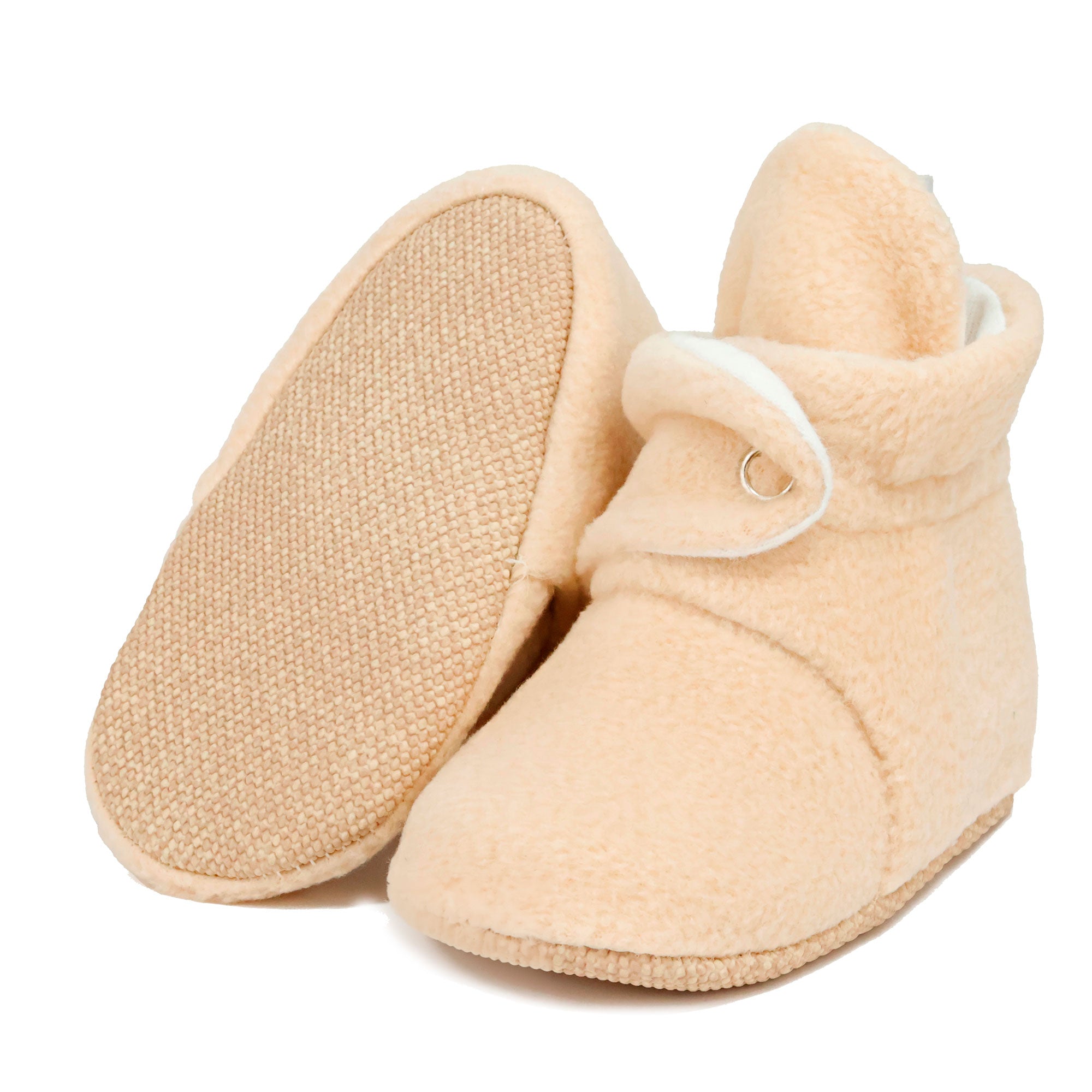 Organic Baby Booties, Newborn Booties Basic, Beige