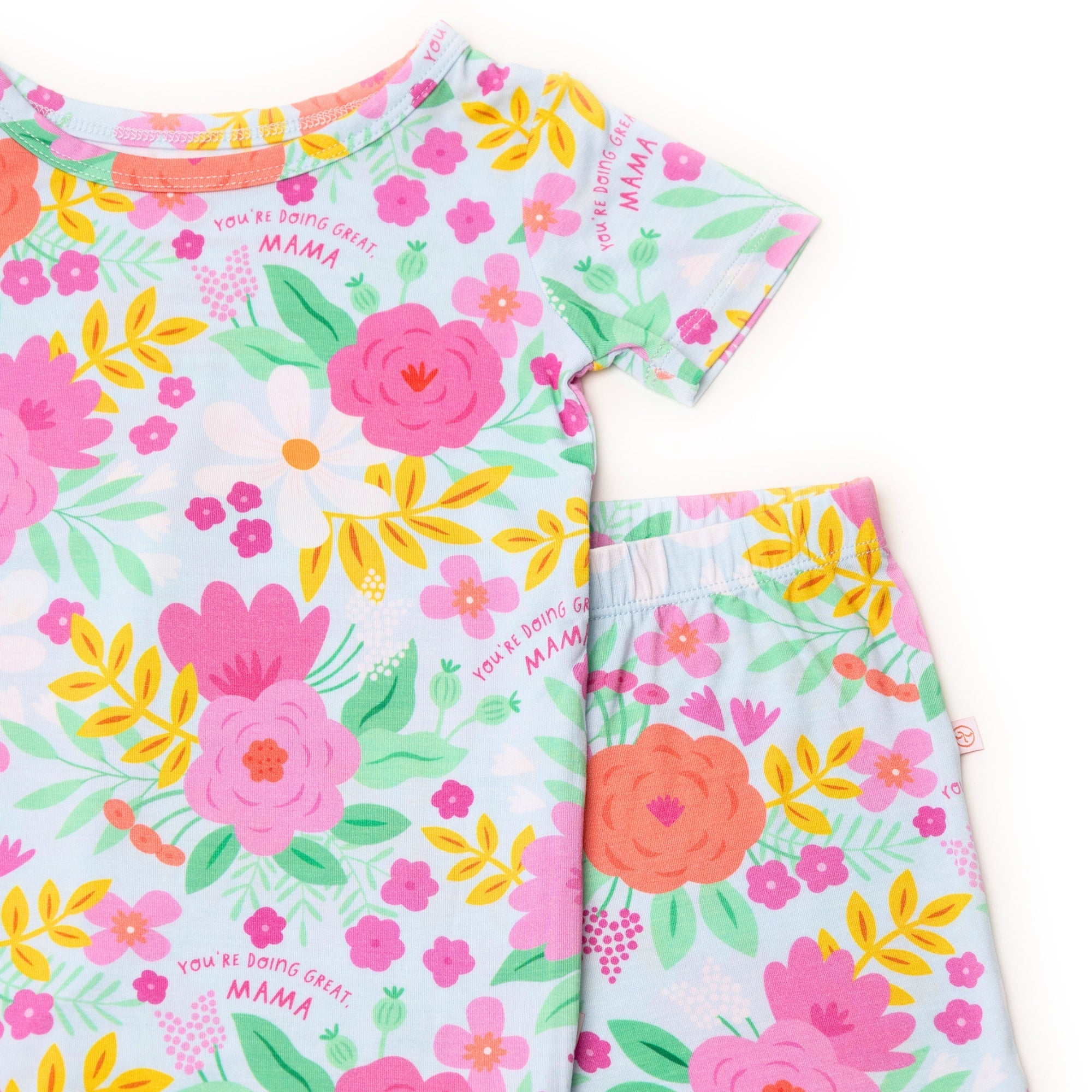 The Second-skin 2-piece Pajama | Flower Power | "you're Doing Great, Mama"