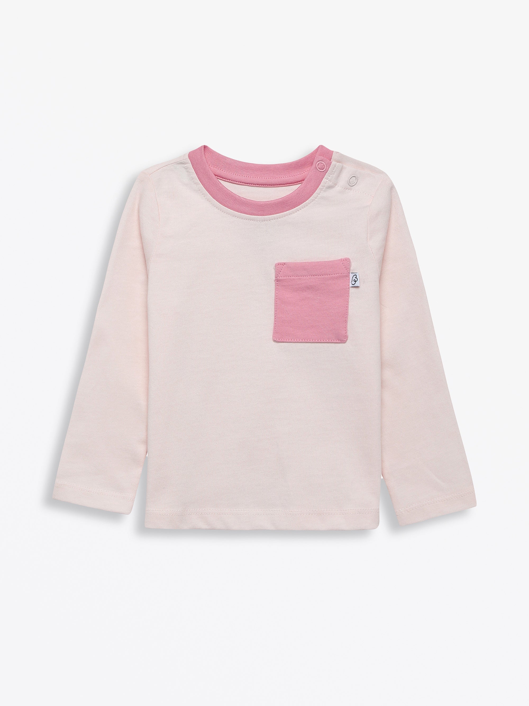 Pink Prayer Pocket Long Sleeve T-shirt Cotton