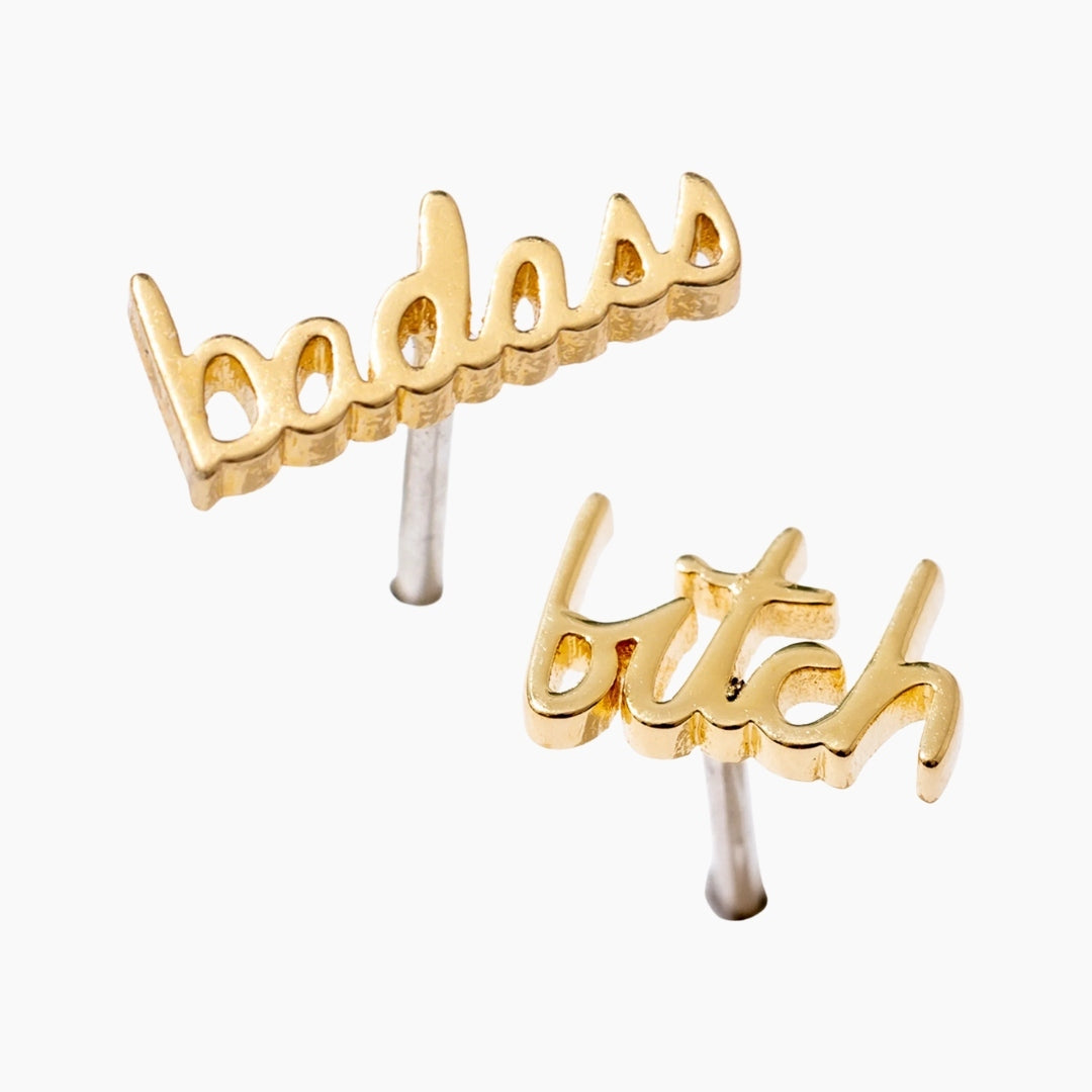 Badass Bitch Script Studs