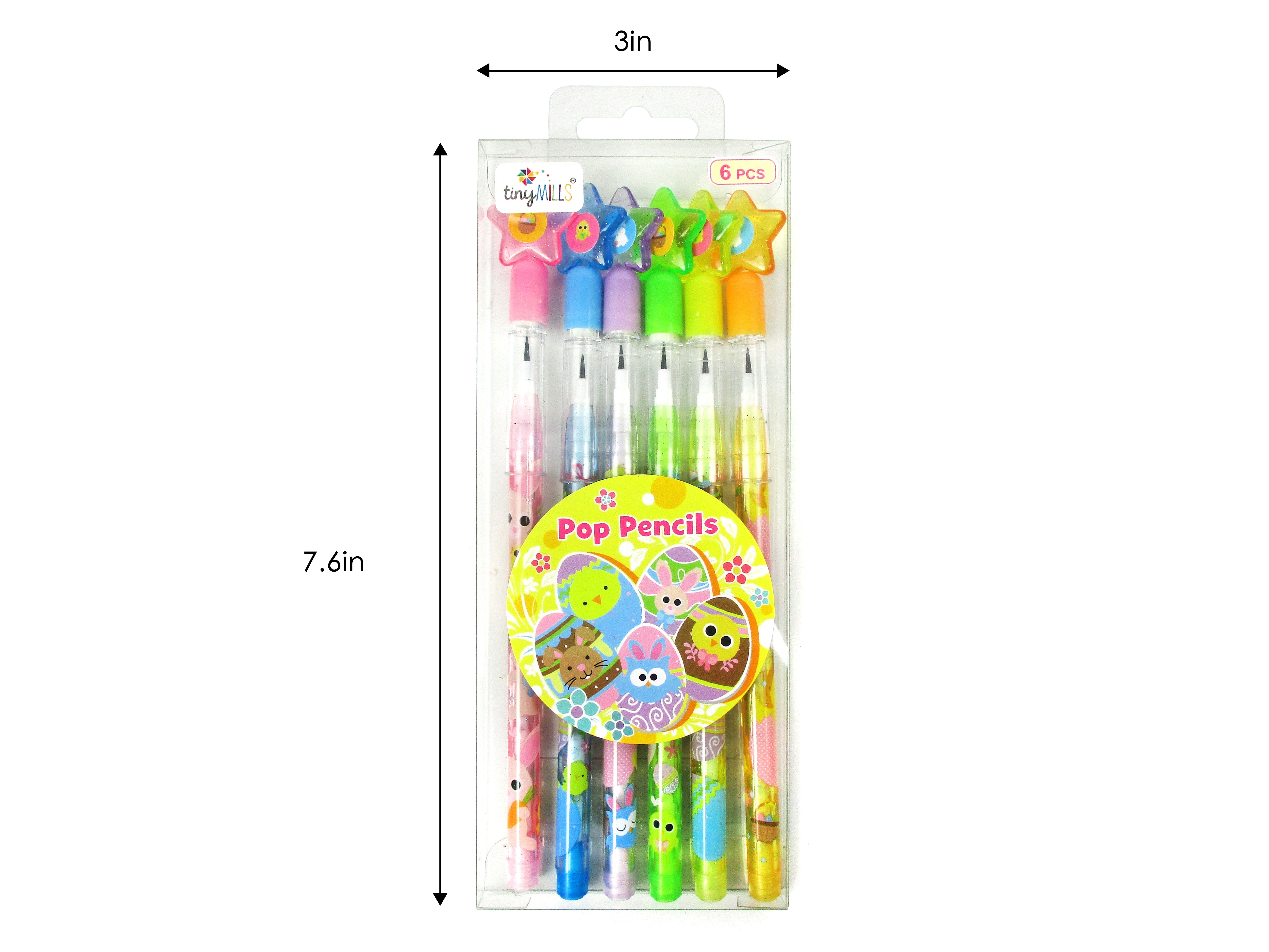 Easter Stackable Point Pencils - Set Of 6