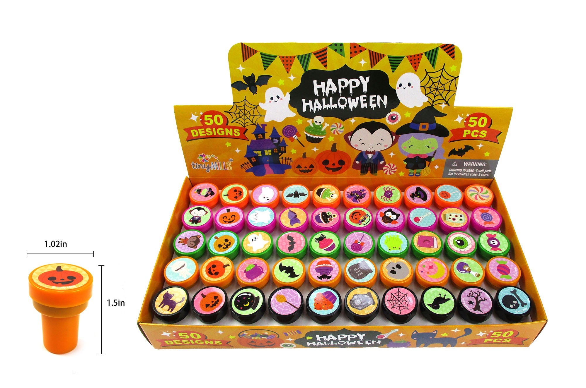 50 Pc New Spooky Halloween Assorted Designs Stampers