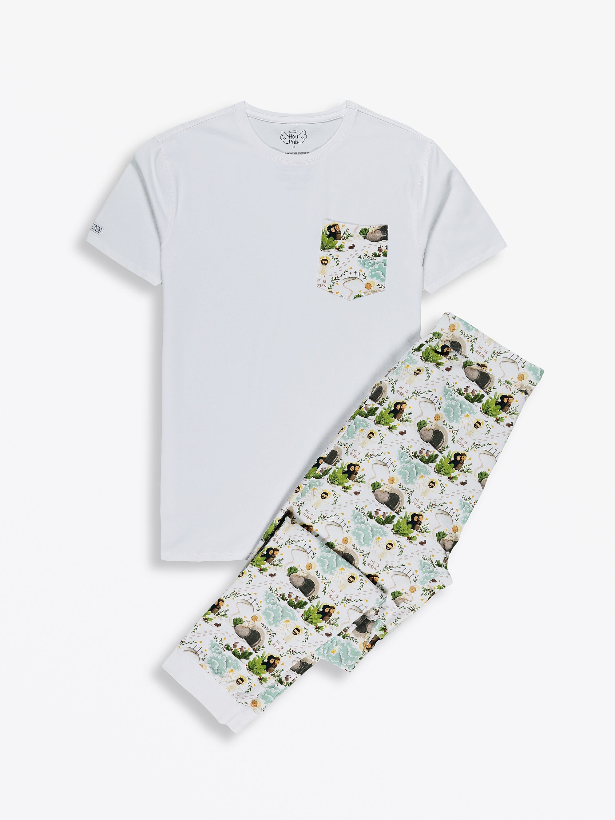 He Is Risen Men's Pj Set Cotton