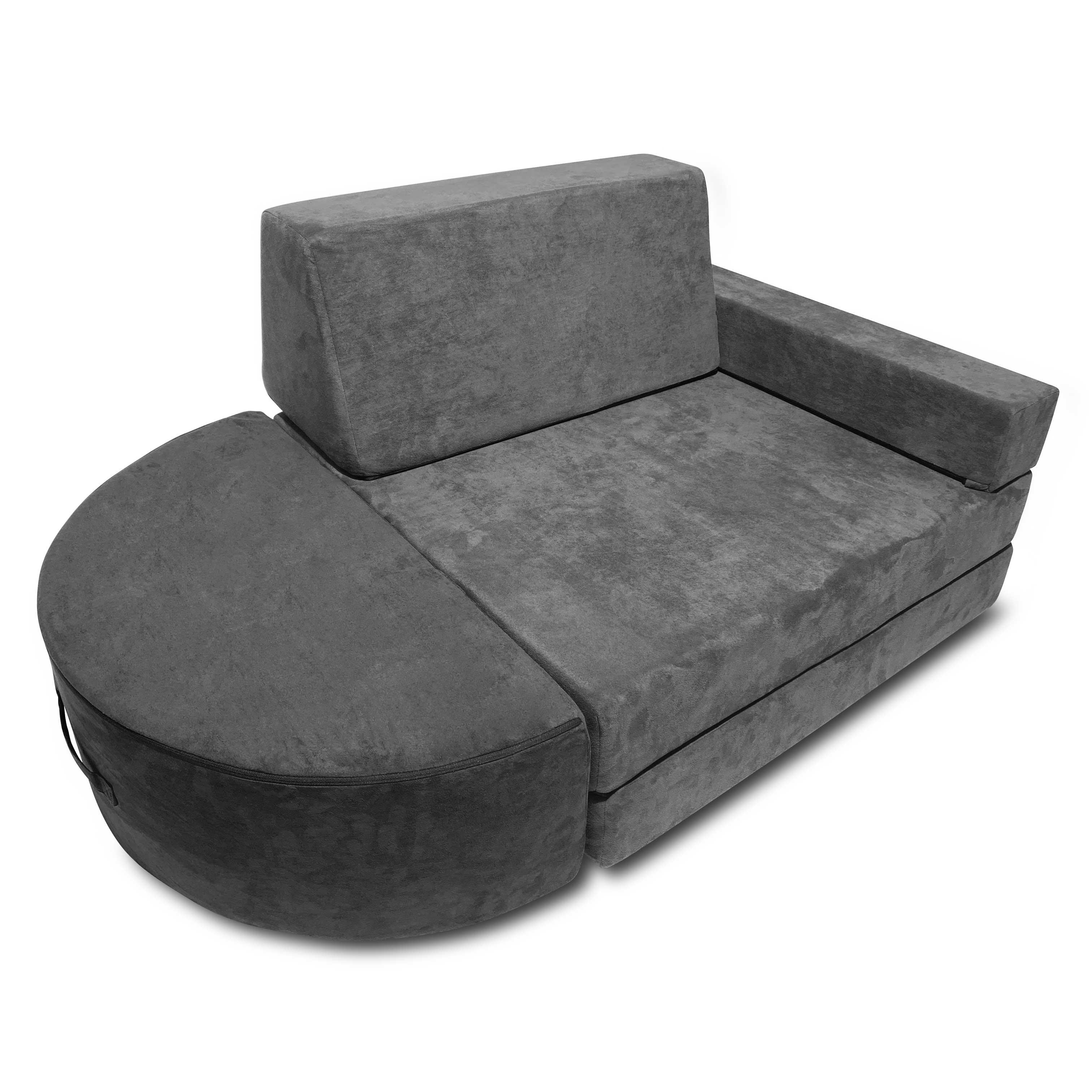 5 Piece Soft Furniture Playset Modular Microsuede Foam Play Couch For Creative Kids