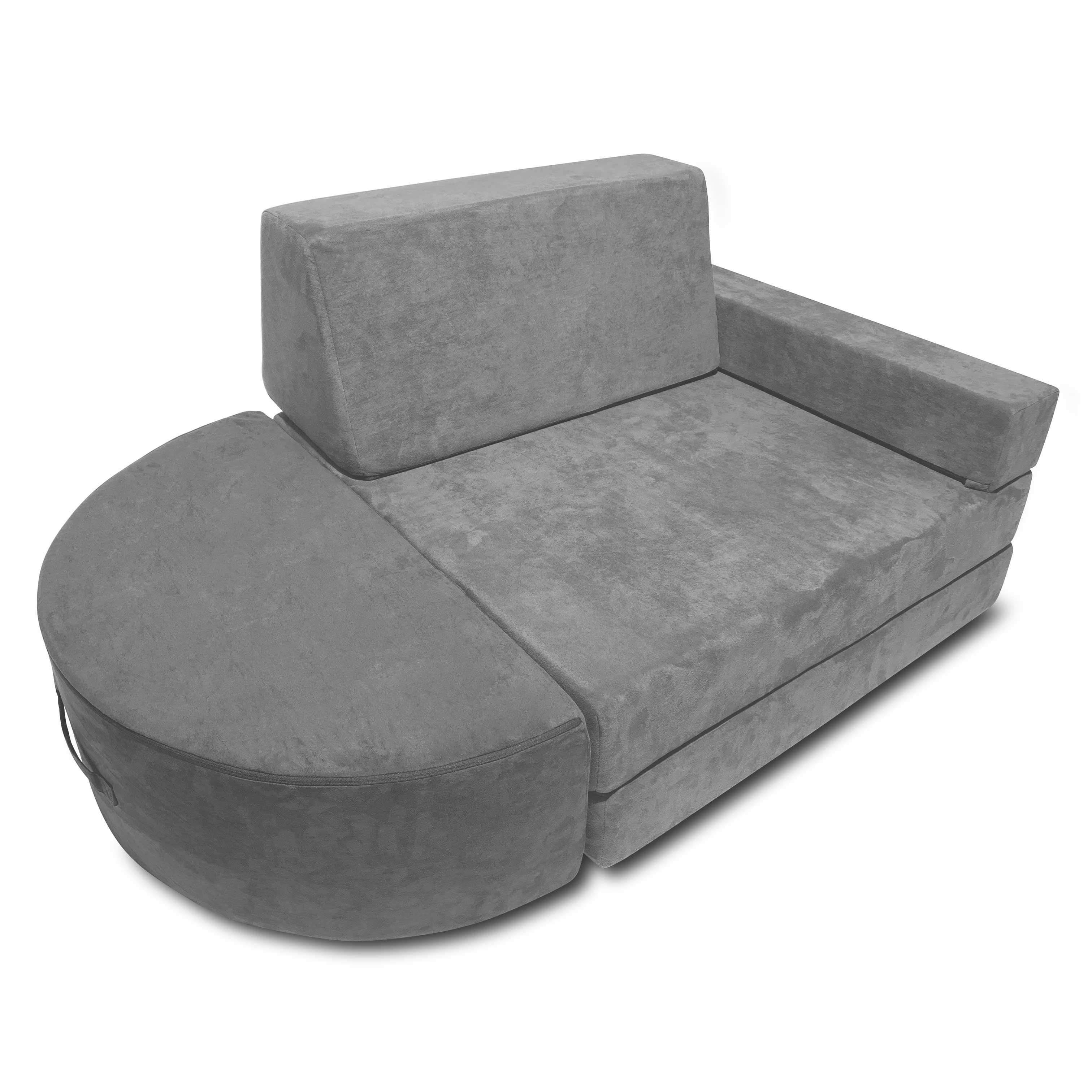 5 Piece Soft Furniture Playset Modular Microsuede Foam Play Couch For Creative Kids