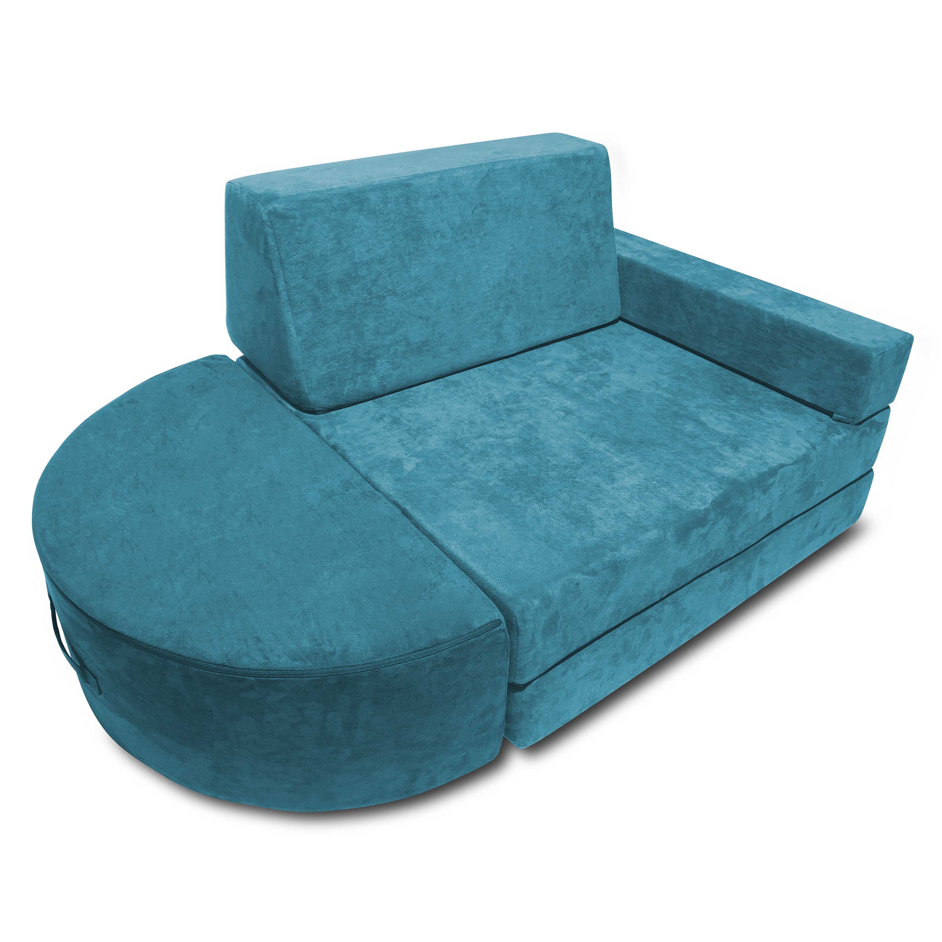 5 Piece Soft Furniture Playset Modular Microsuede Foam Play Couch For Creative Kids