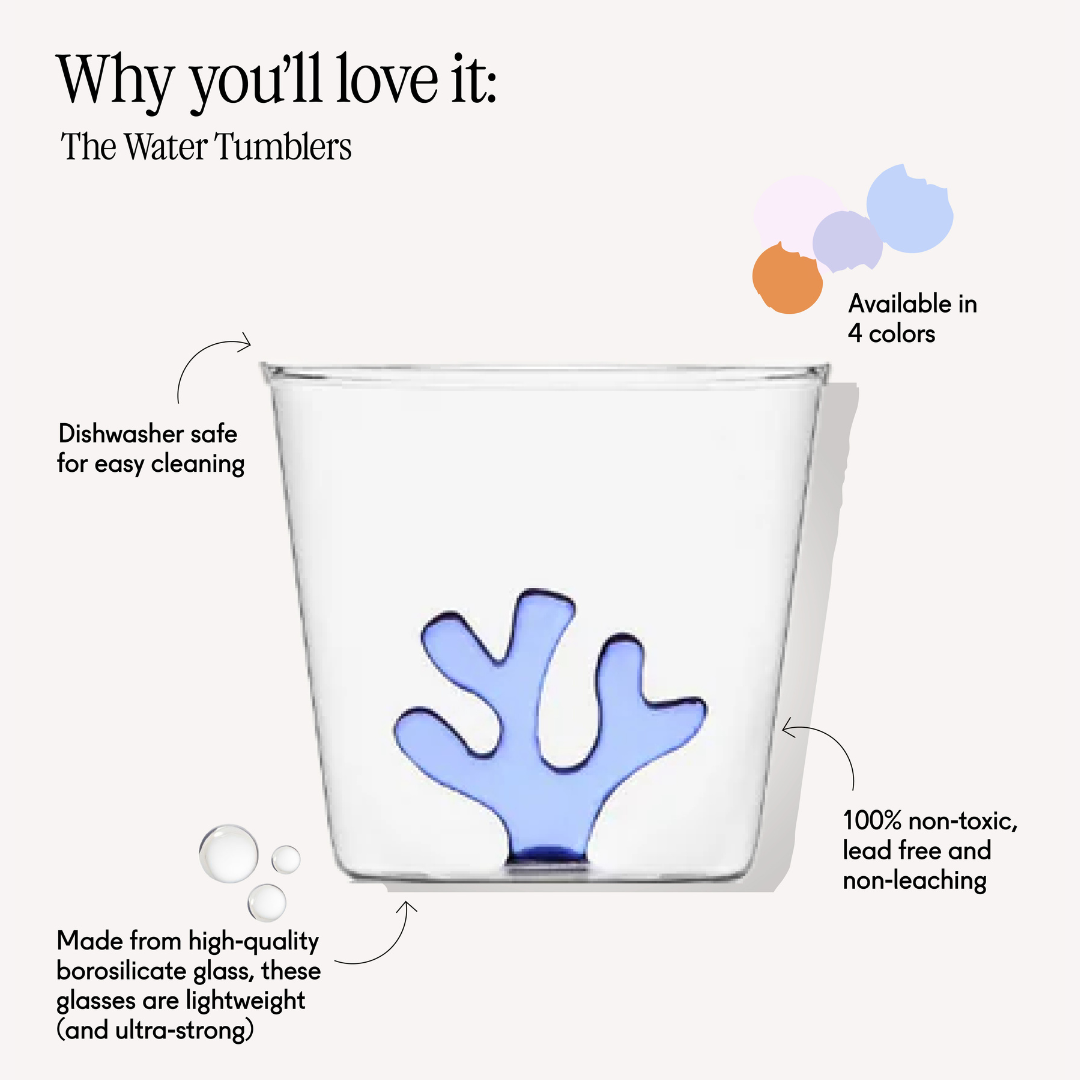 Whimsical Water Tumbler Glasses