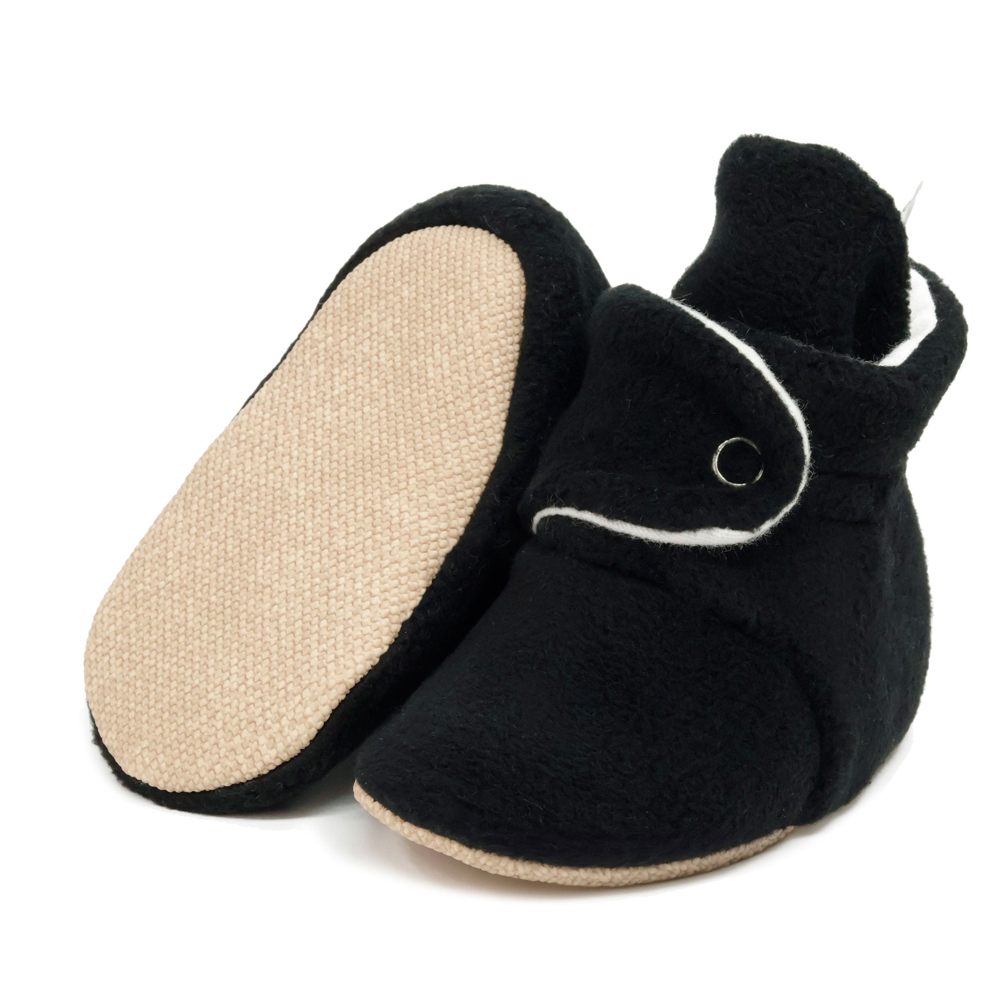 Organic Baby Booties, Newborn Booties Basic, Black