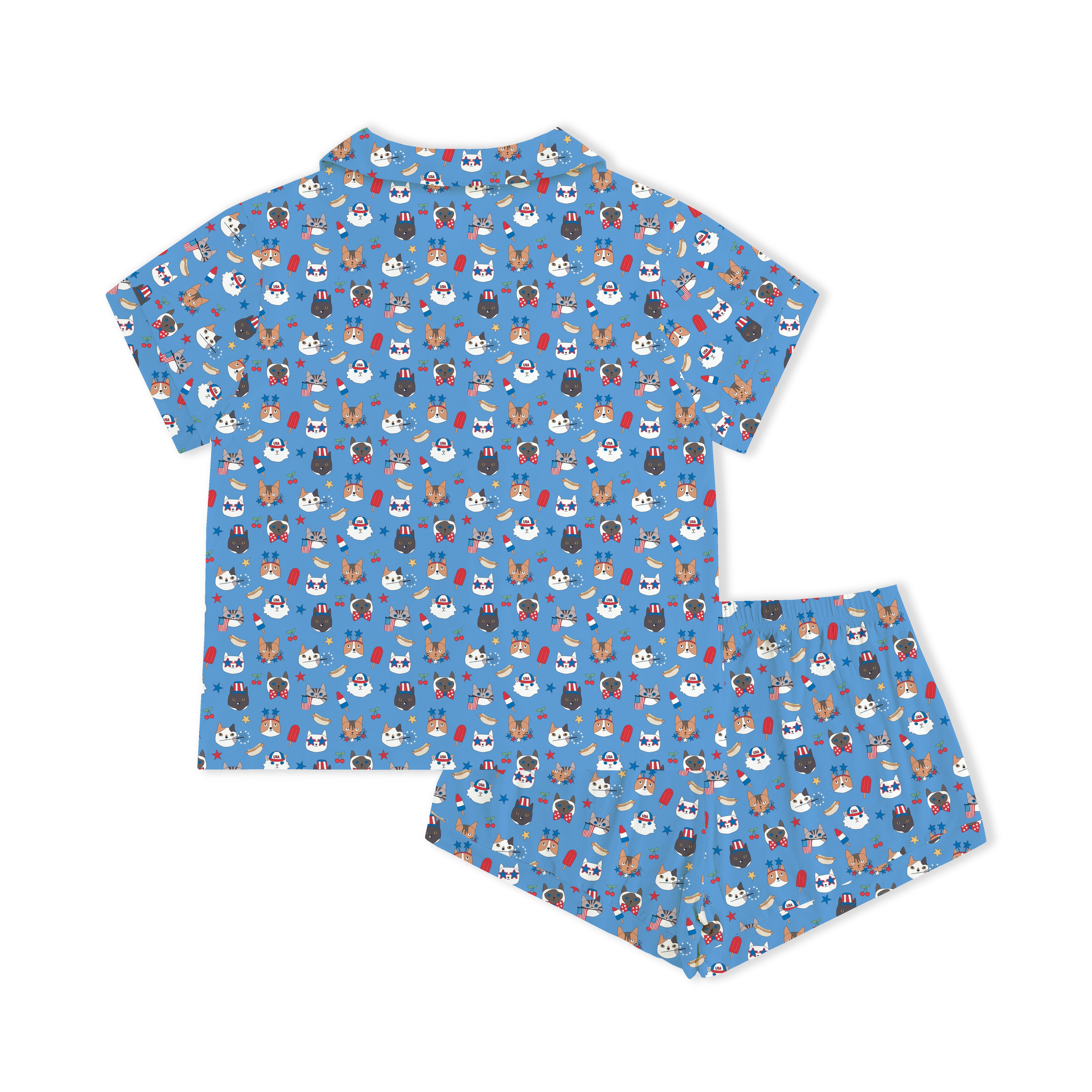 Freedom Cats (women's Short Sleeve Pj)