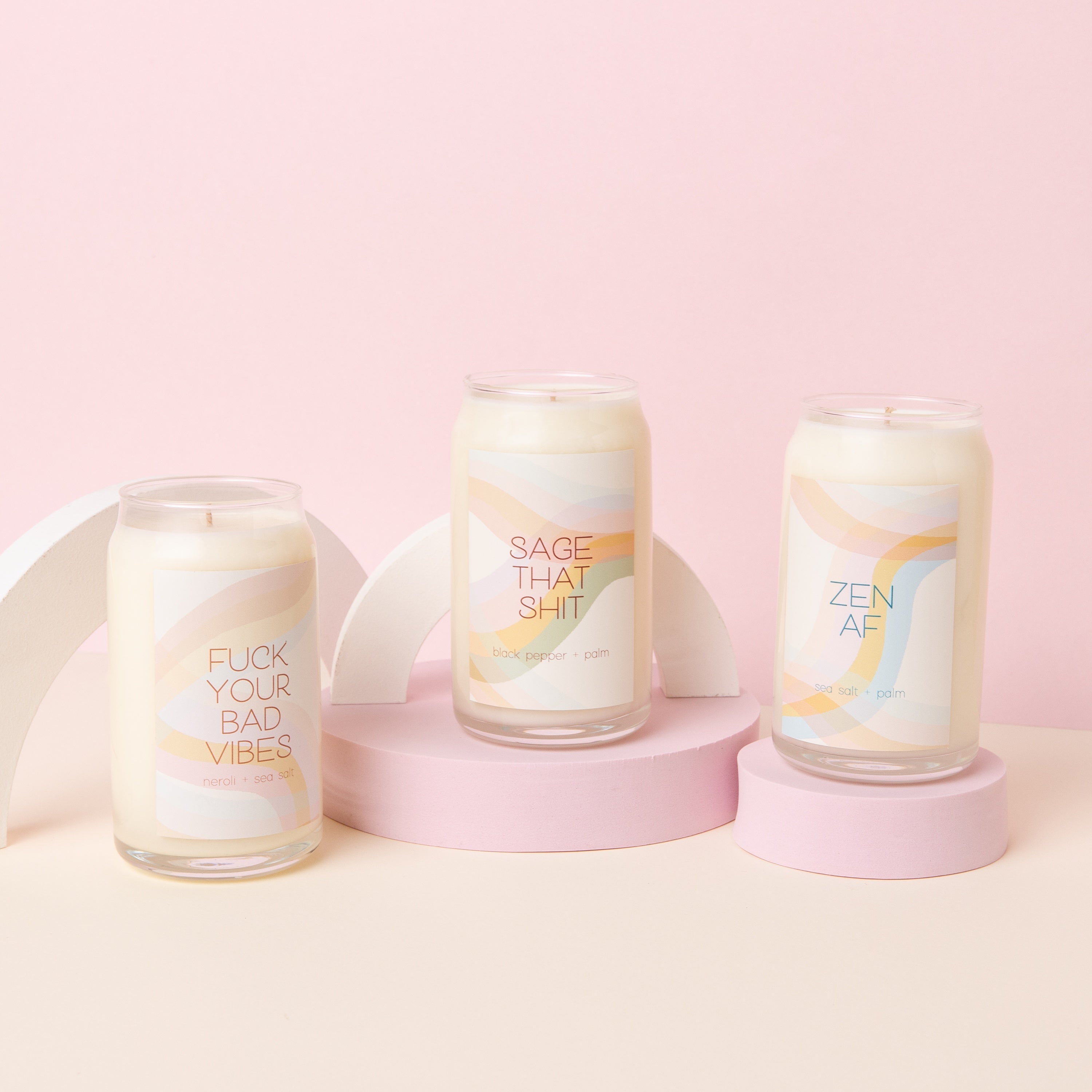 Candle Can Glass - Good Vibes Only