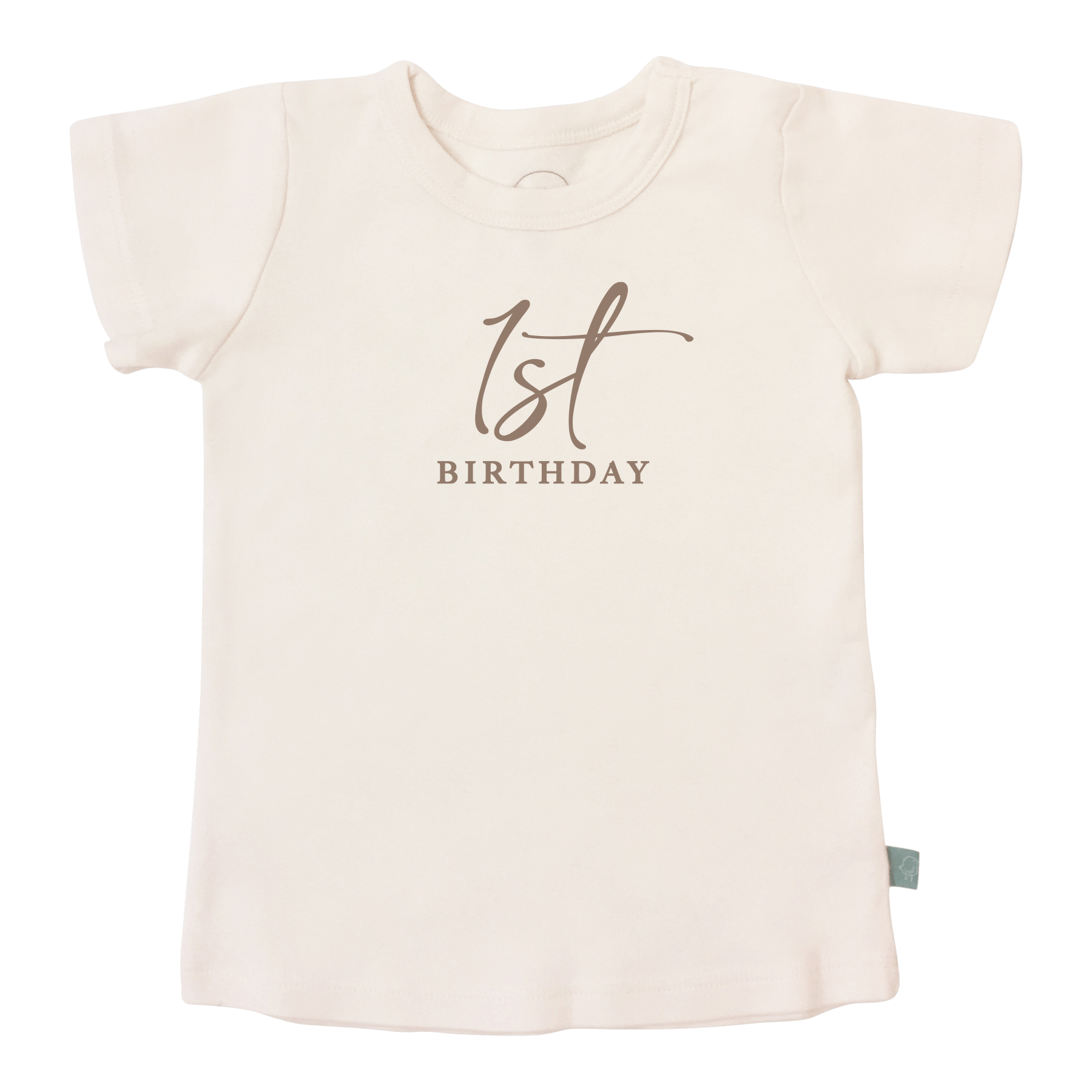 Graphic Tee | 1st Birthday Milestone Taupe