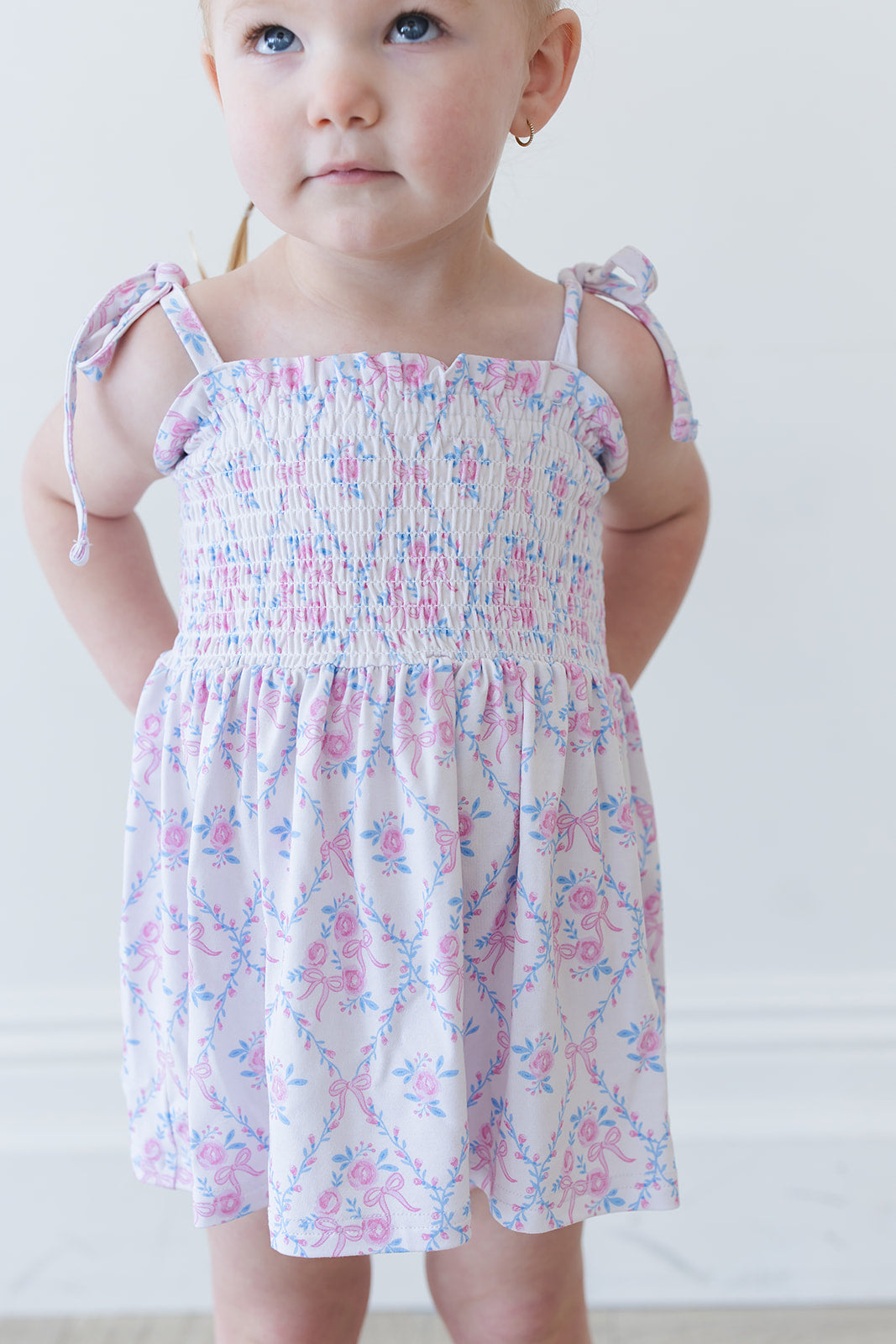 Charlotte - Smocked Diaper Dress Set