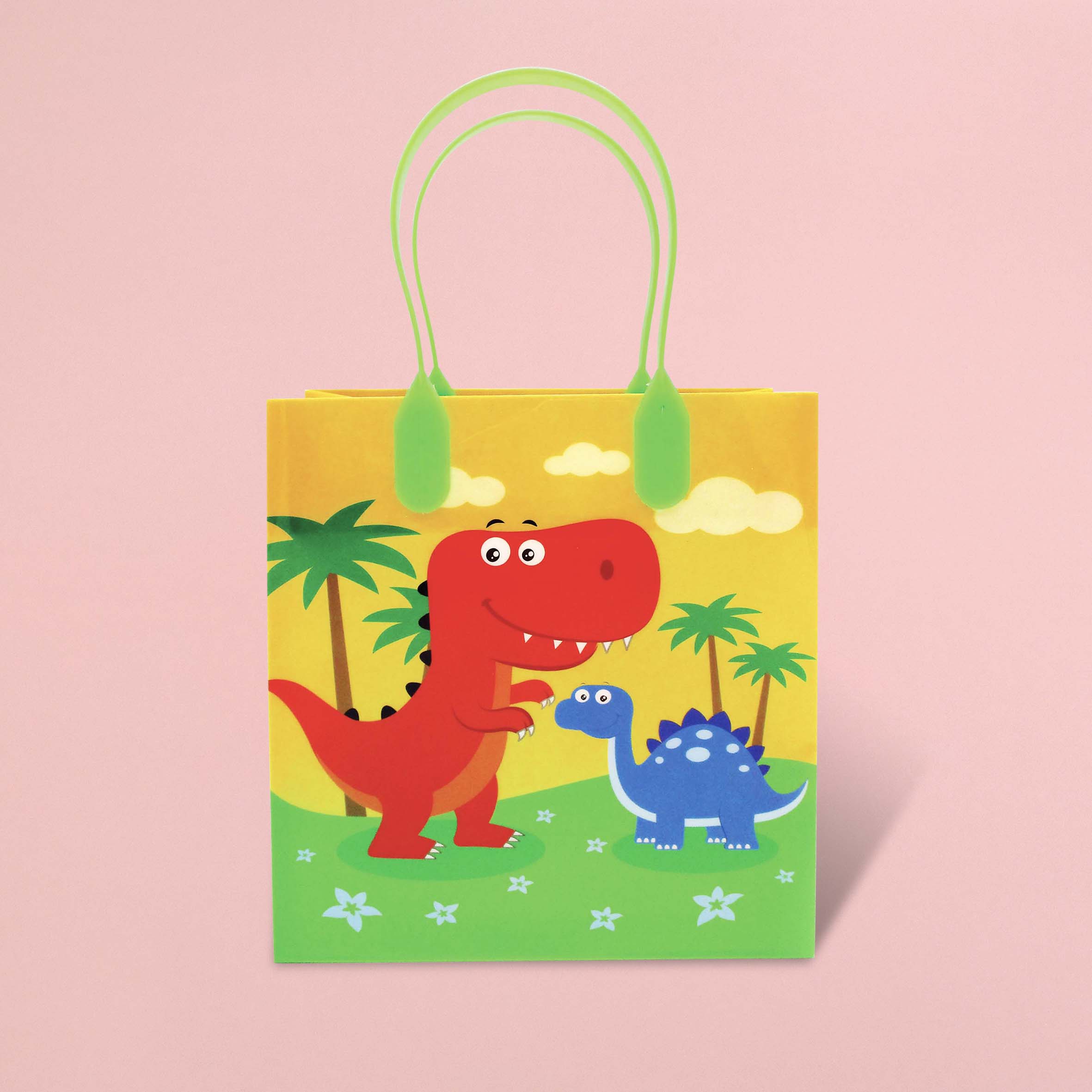 Dinosaur Party Favor Bags Treat Bags - Set Of 6 Or 12