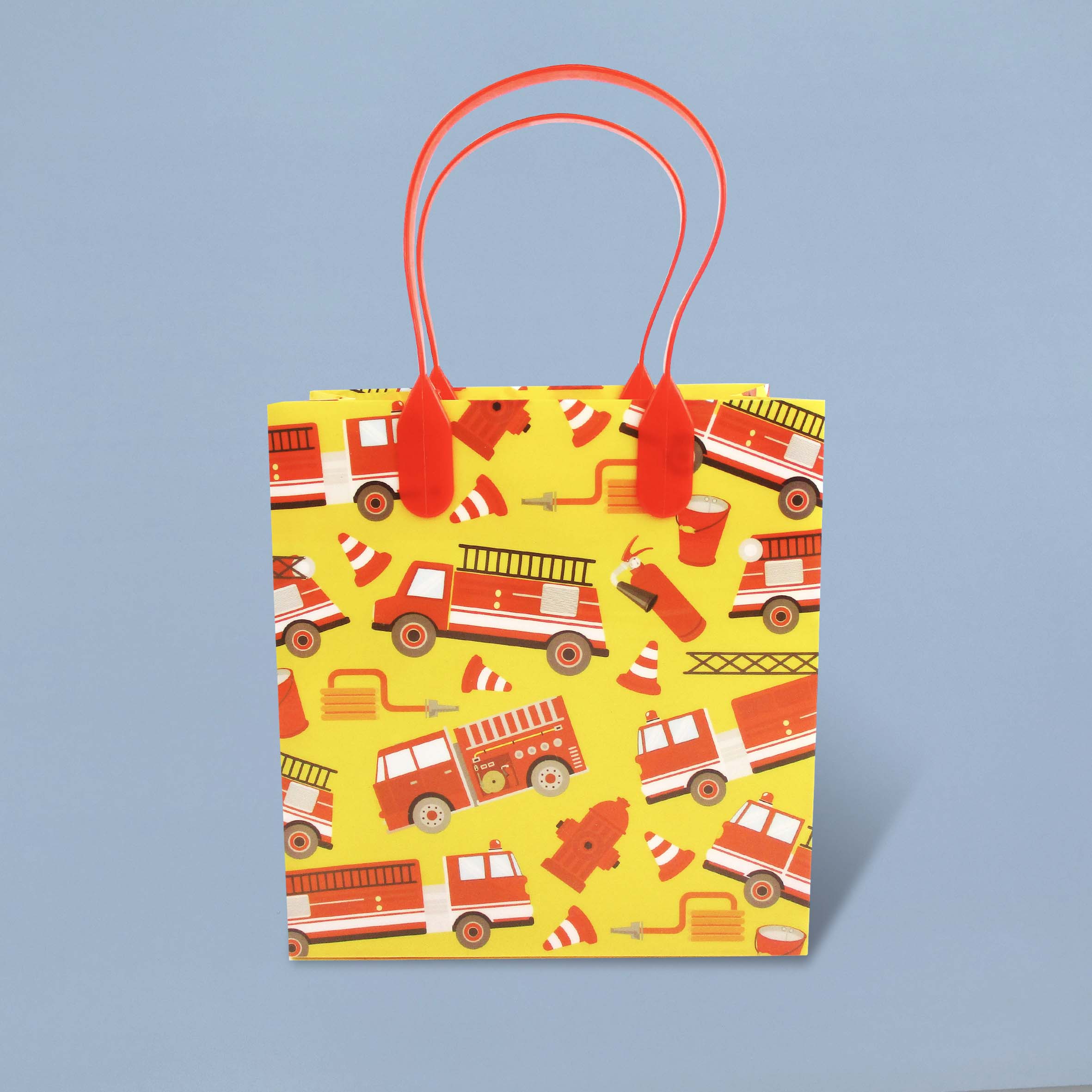 Fire Trucks Party Favor Bags Treat Bags - Set Of 6 Or 12