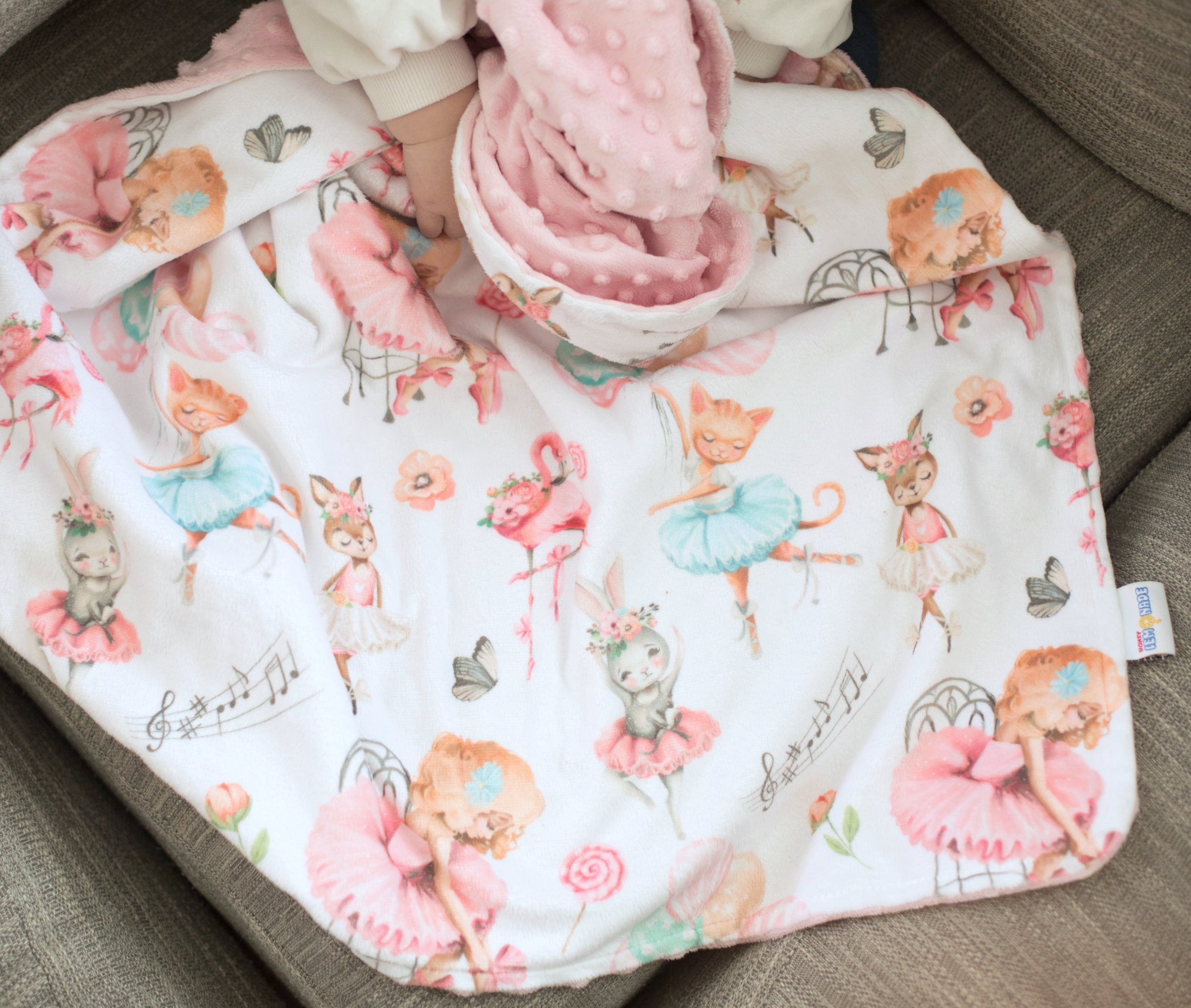 Ballerinas Minky Baby Blanket