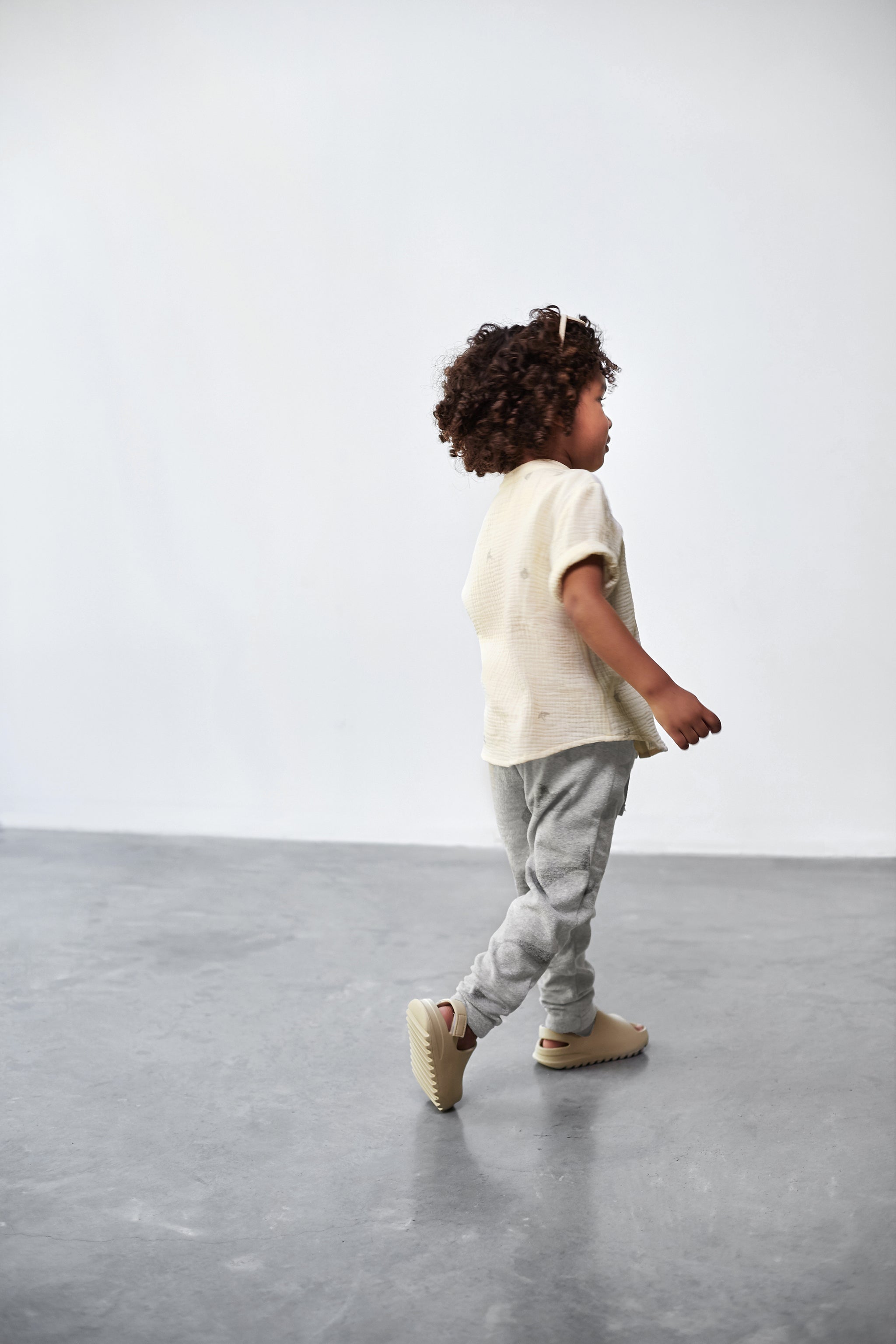 Terry Trousers | Heather Grey With Print