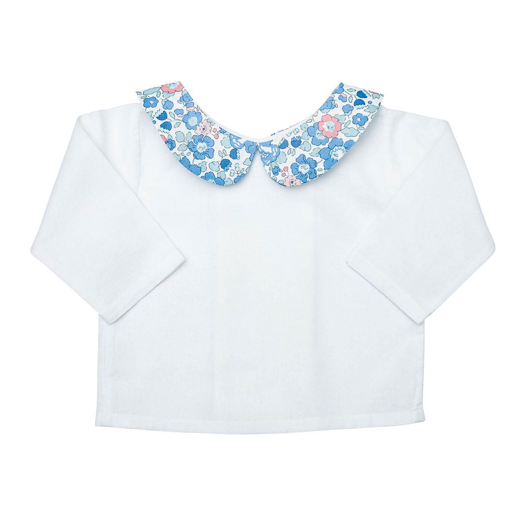 Double Button Blouse | Liberty 'betsy' Blue