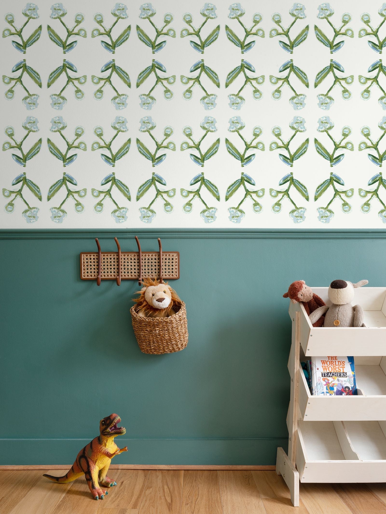 Antonia Wallpaper (blue & Green)