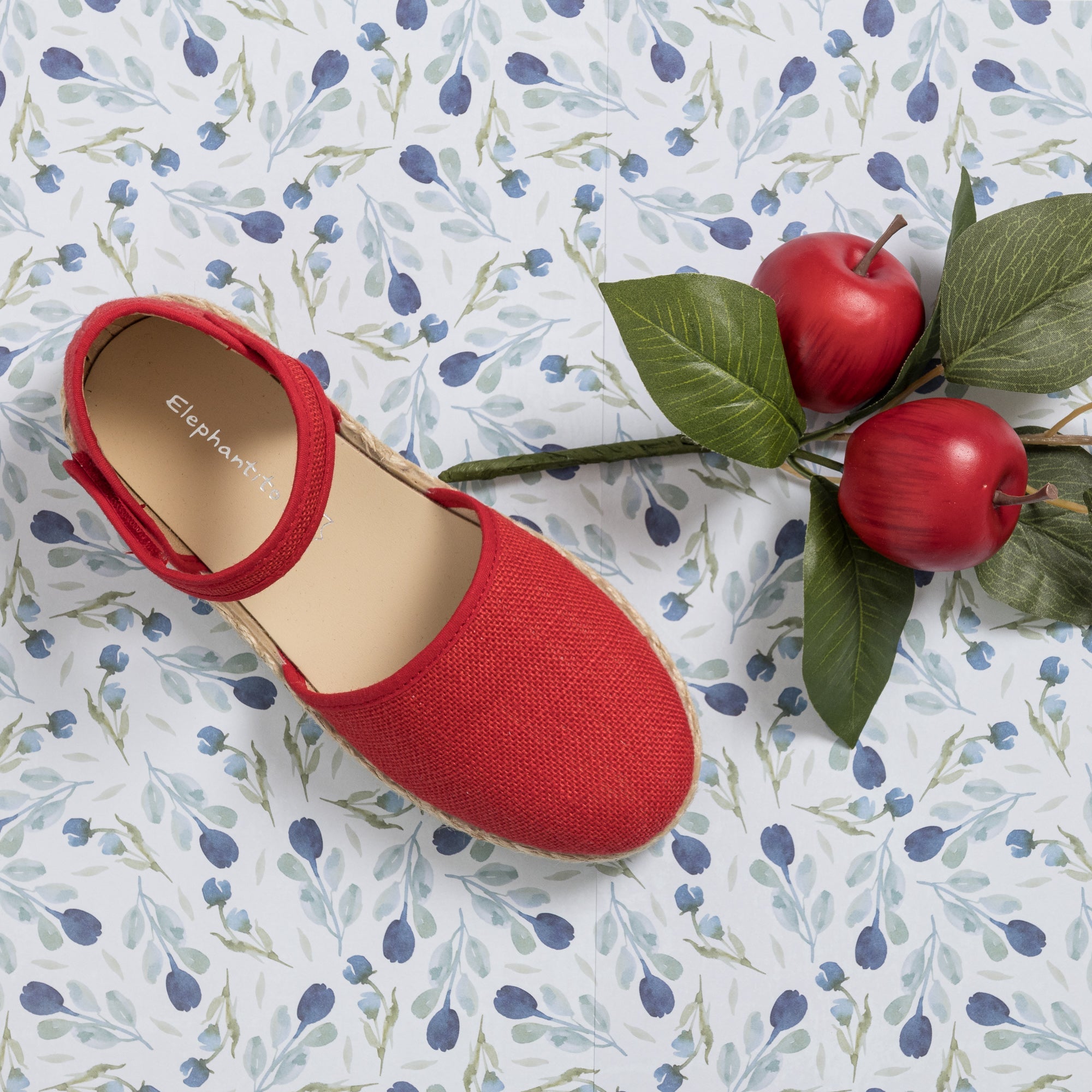 Linen Classic Espadrille Red