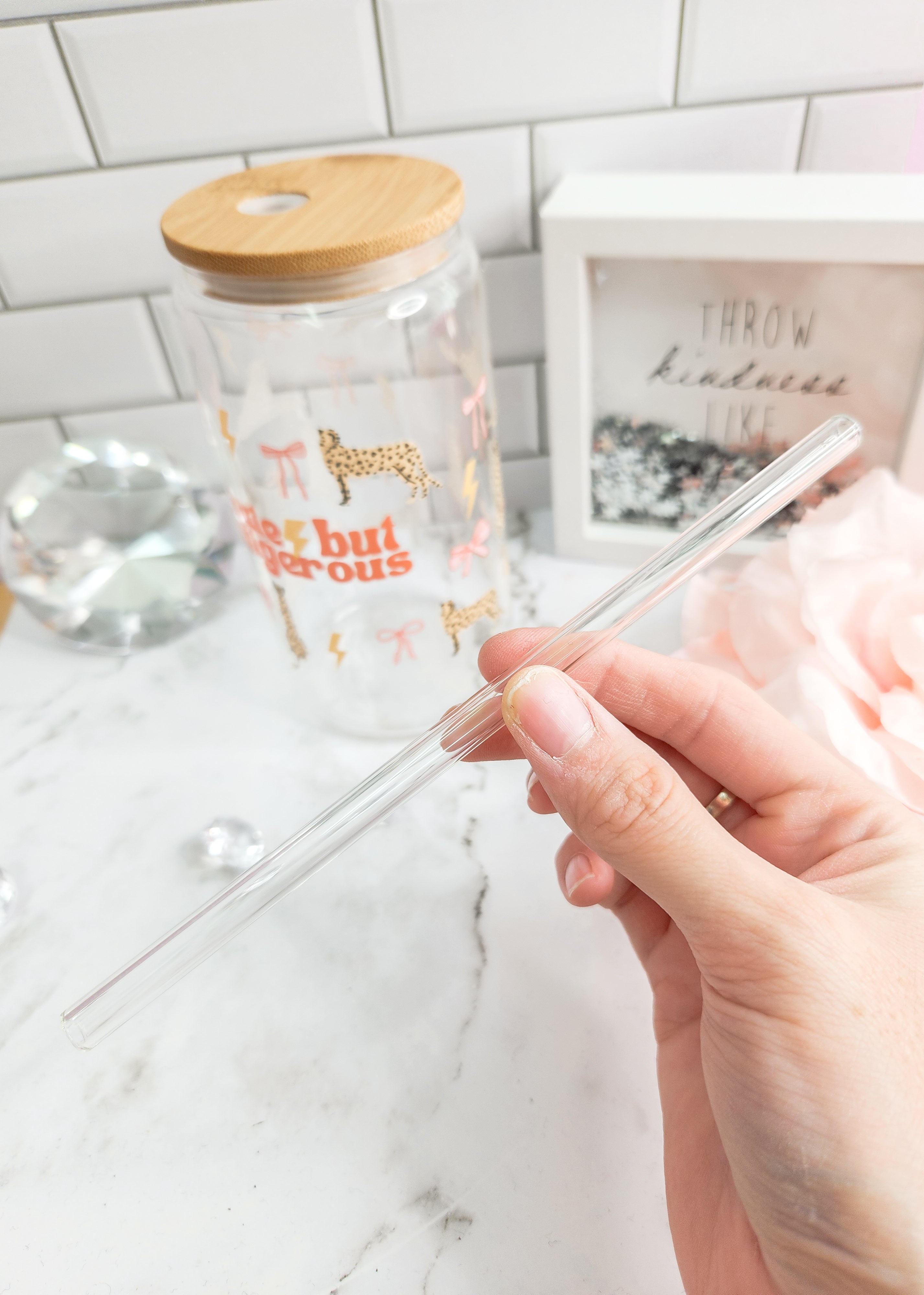 Be Kind Froggie 16 Oz Libbey Glass Can