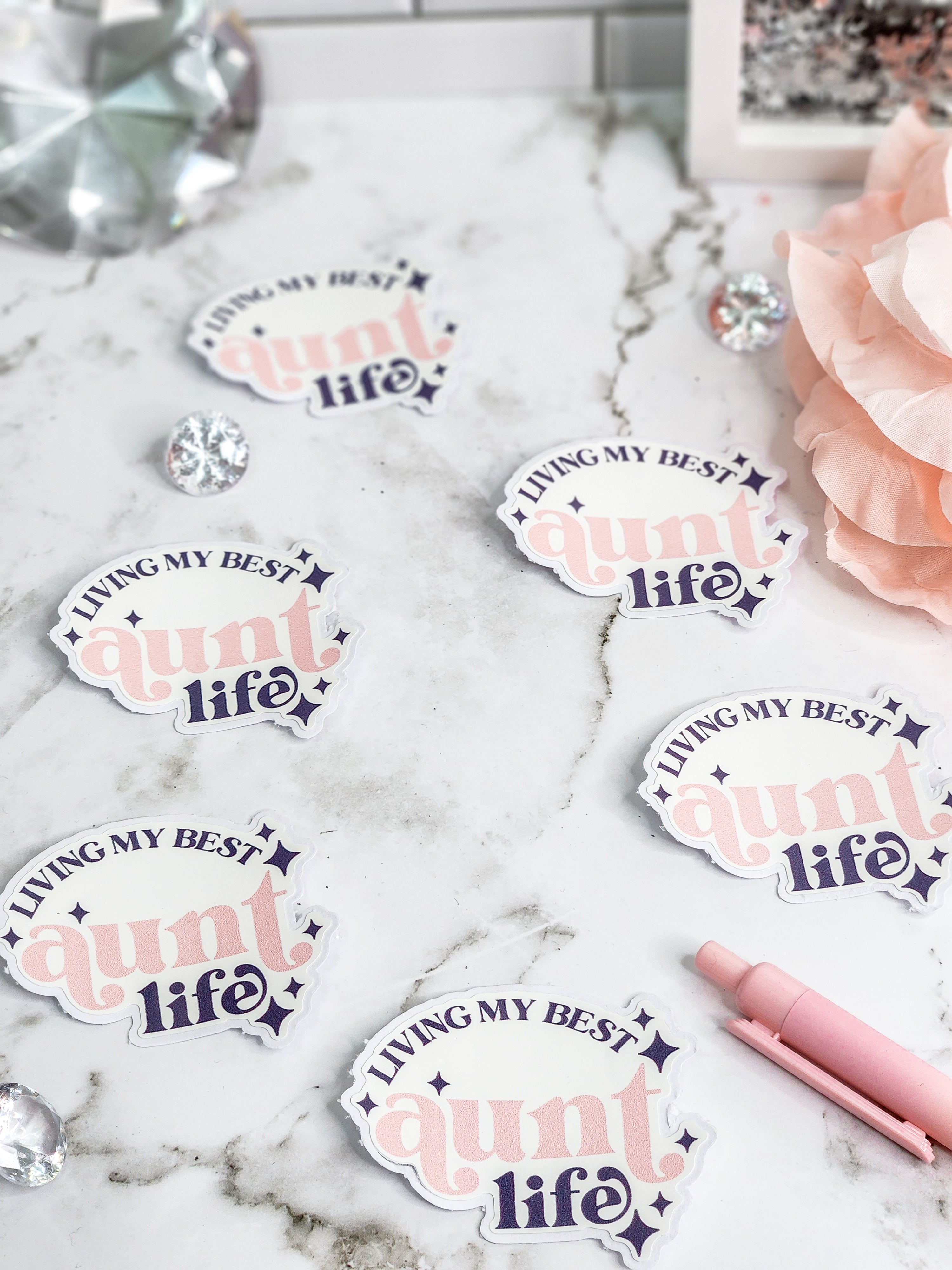Living My Best Aunt Life Vinyl Sticker- Waterproof Sticker