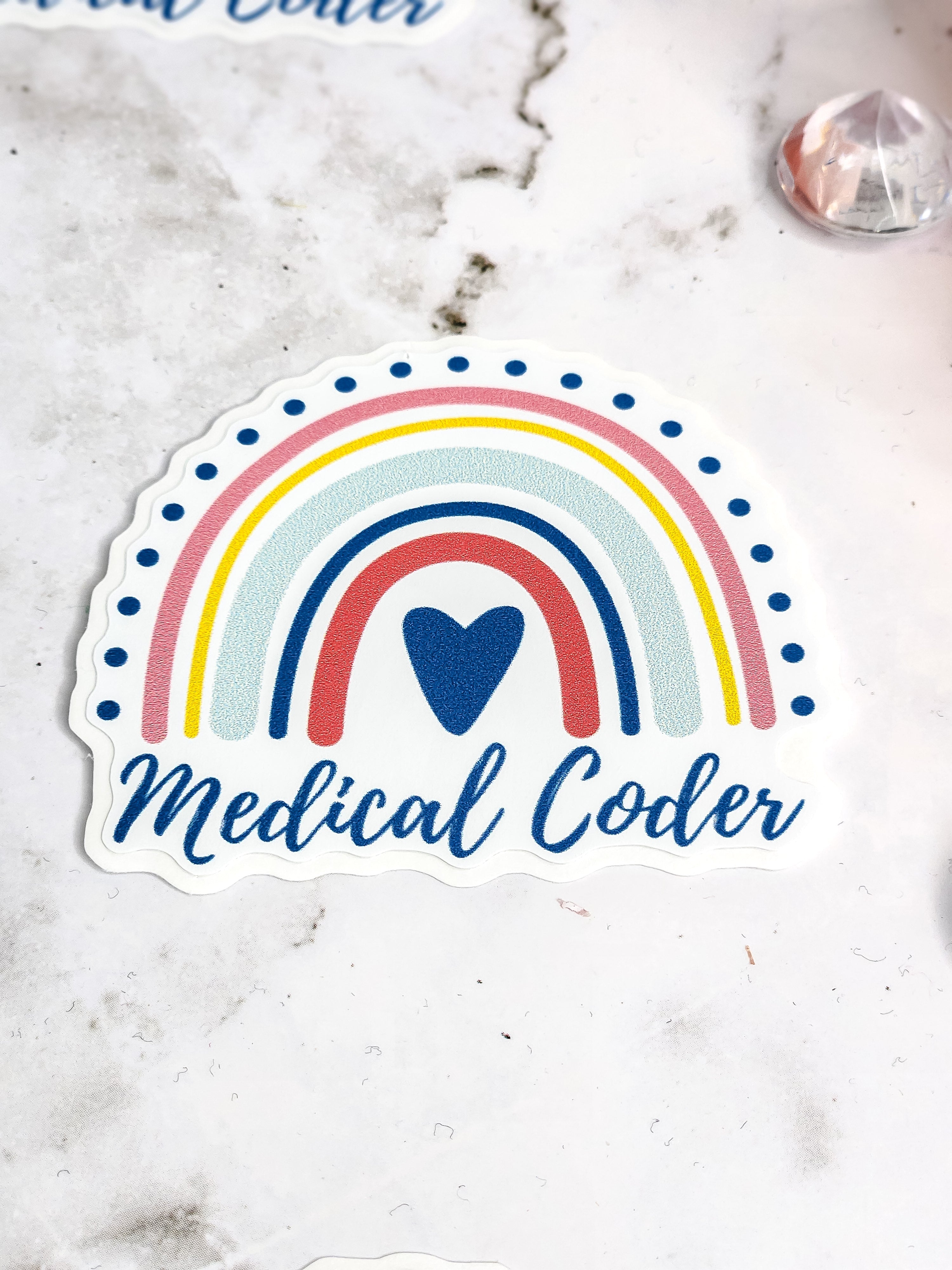 Medical Coder Rainbow Sticker