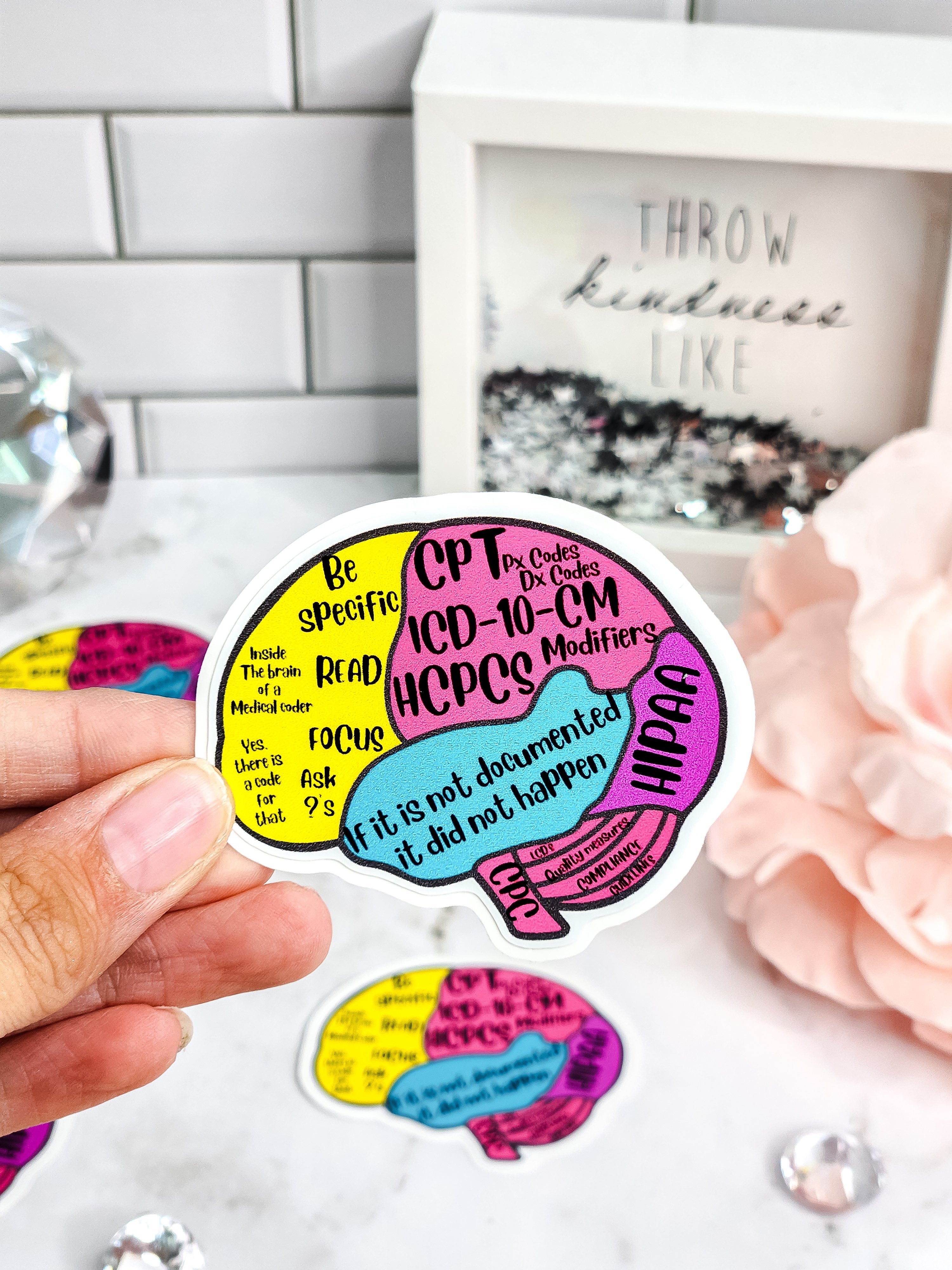 In The Brain Of A Medical Coder Sticker