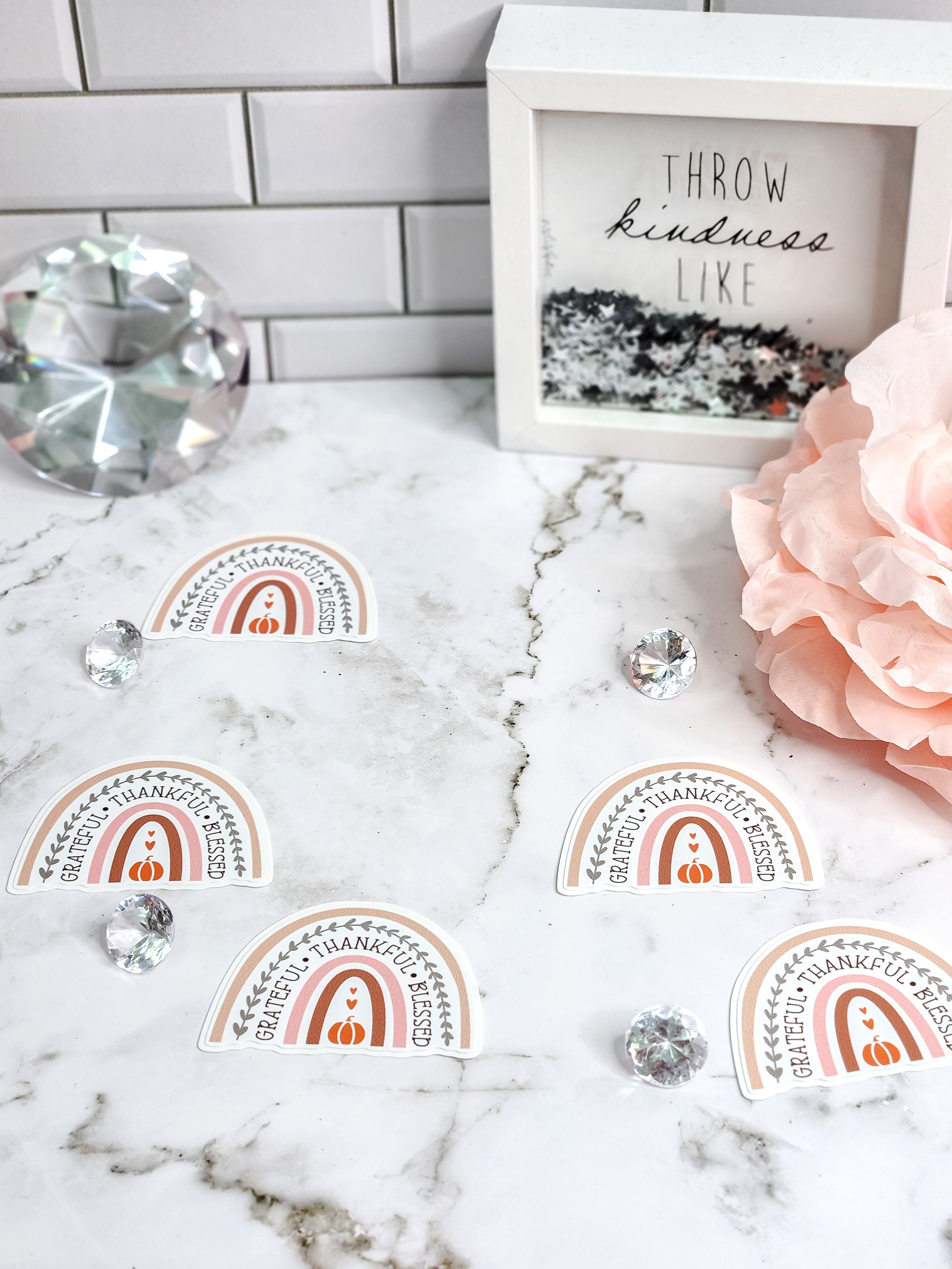 Grateful Heart Rainbow Sticker