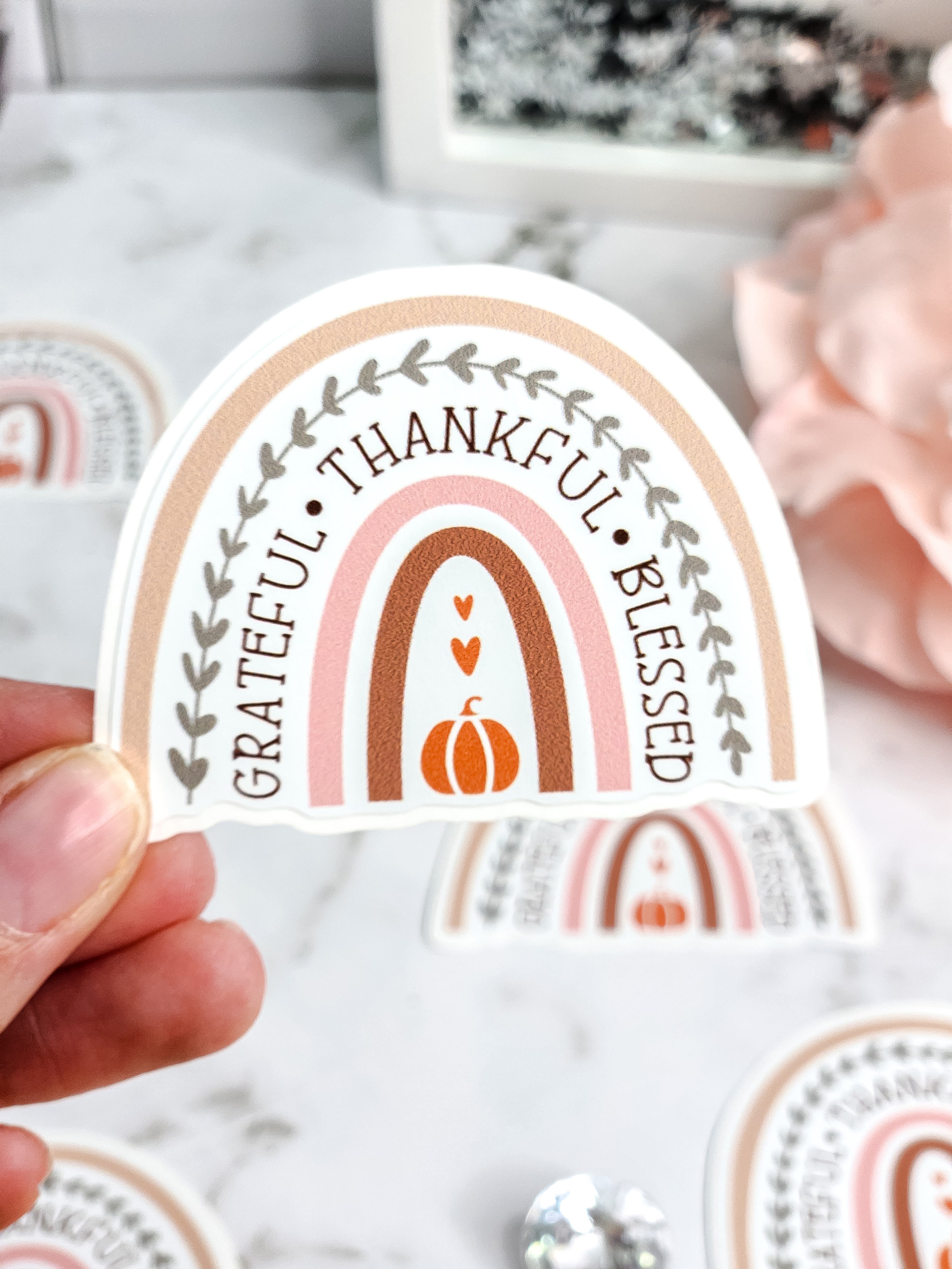 Grateful Heart Rainbow Sticker