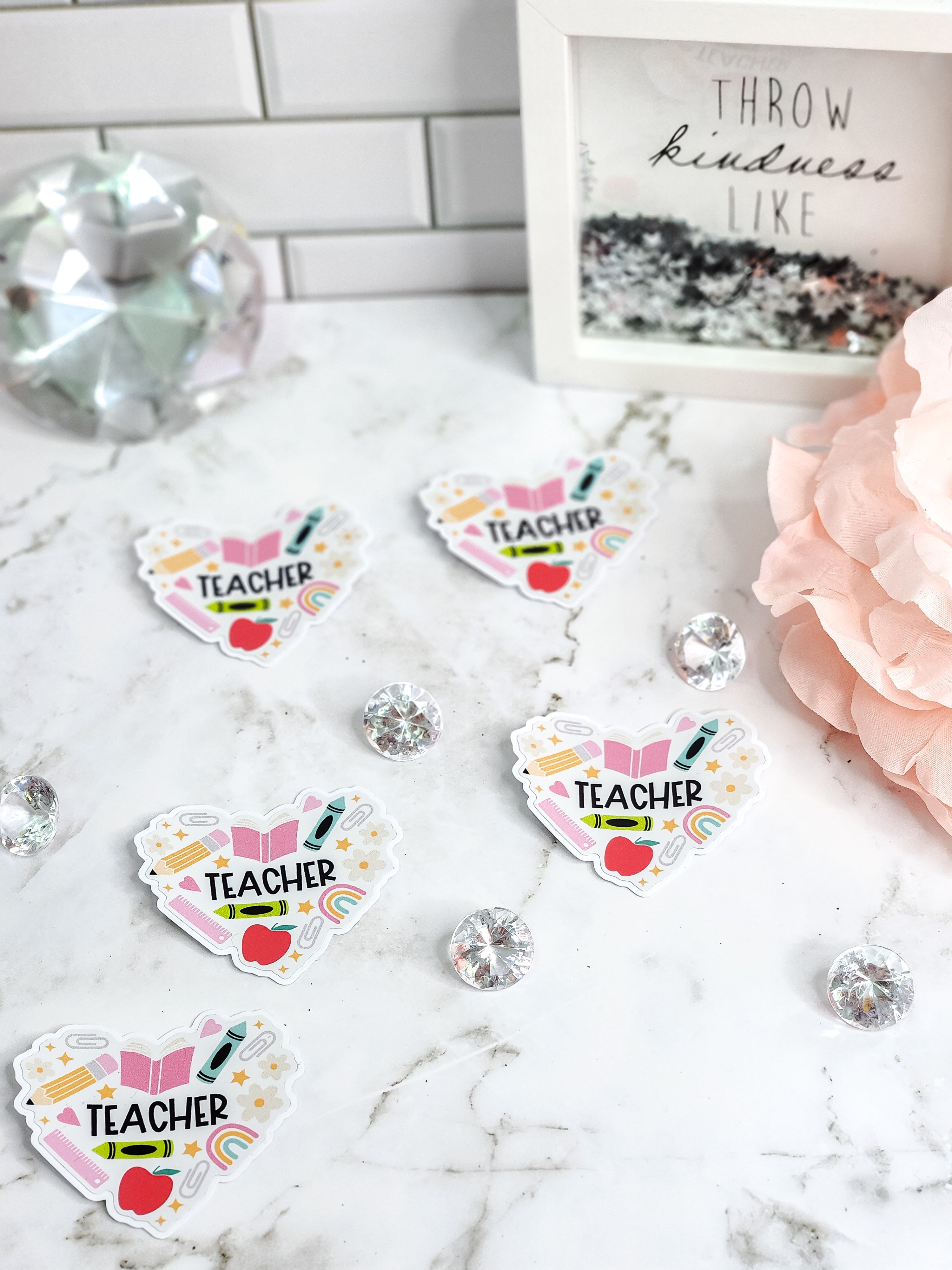 Teacher A Work Of Heart Sticker